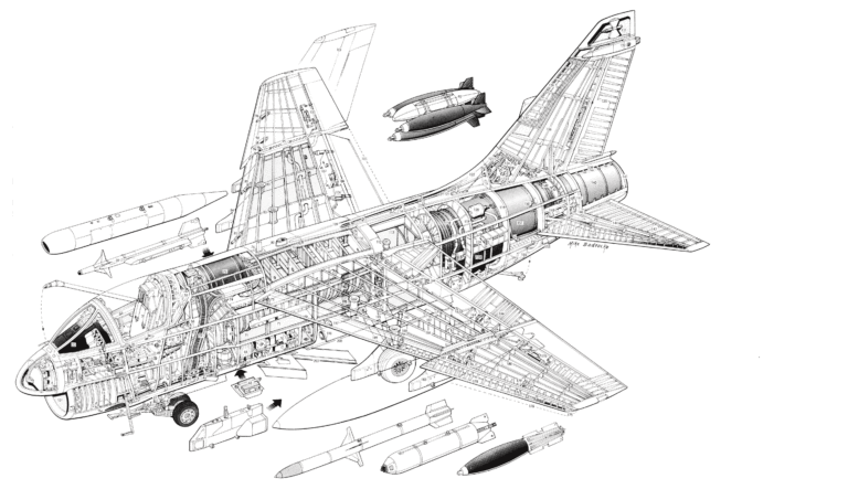 Attack aircraft Cutaway Drawings in High quality