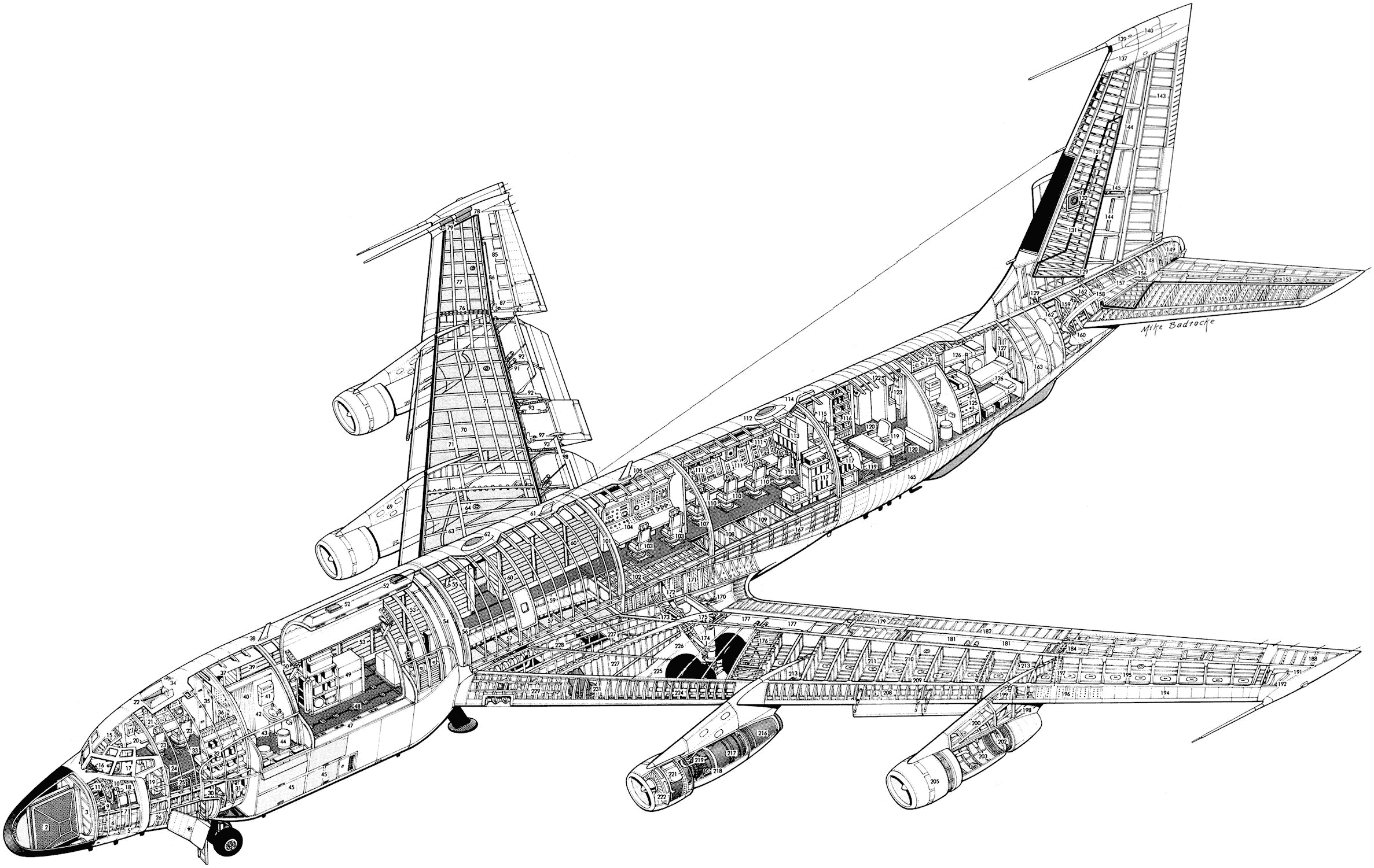 Boeing RC-135 cutaway