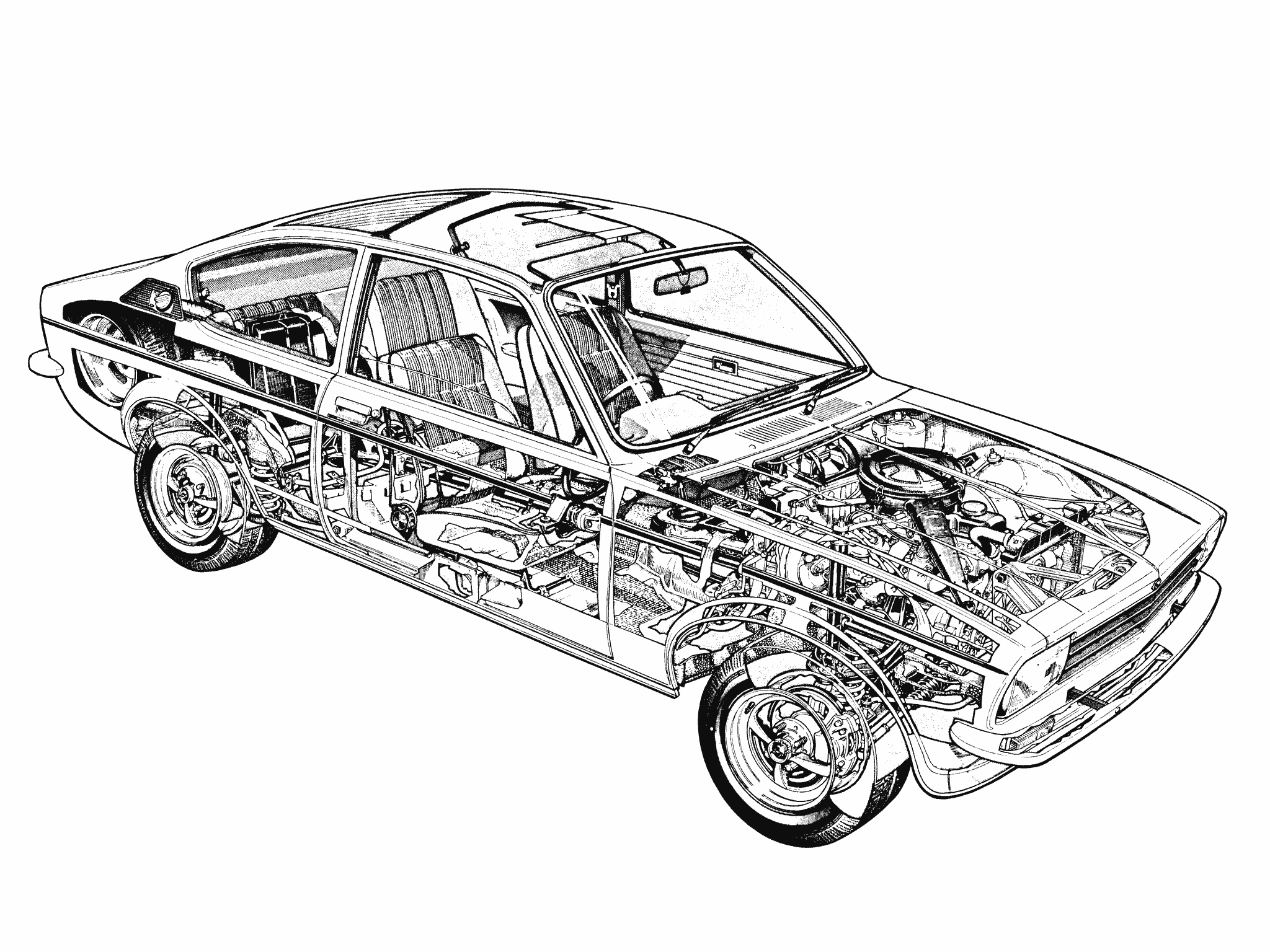 Opel Kadett C cutaway
