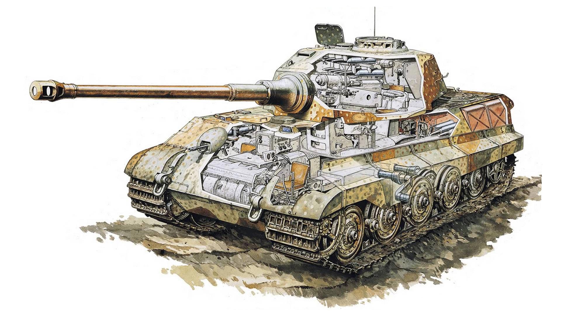Tiger II cutaway