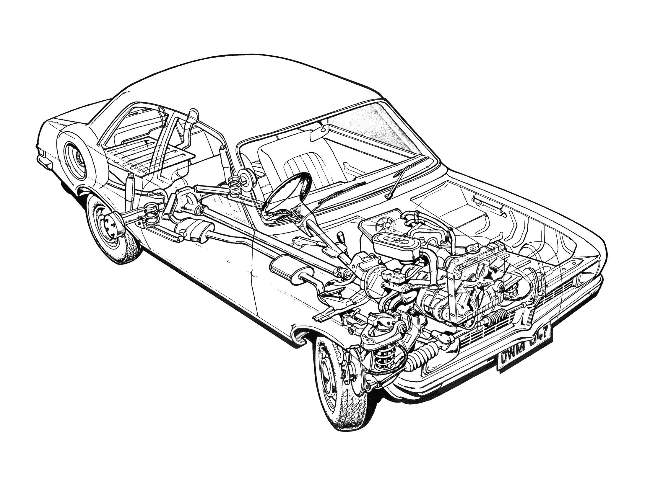 Vauxhall Viva 1975 cutaway