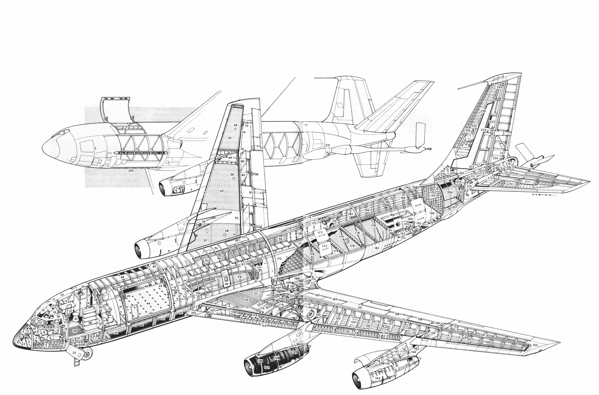 Boeing KC-135 Stratotanker cutaway