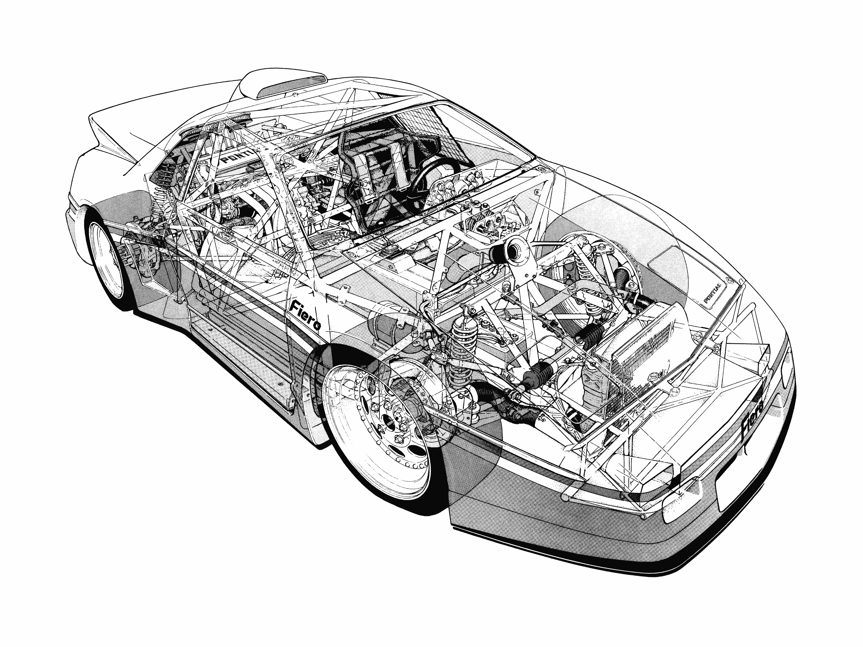 Pontiac Fiero SD4 cutaway