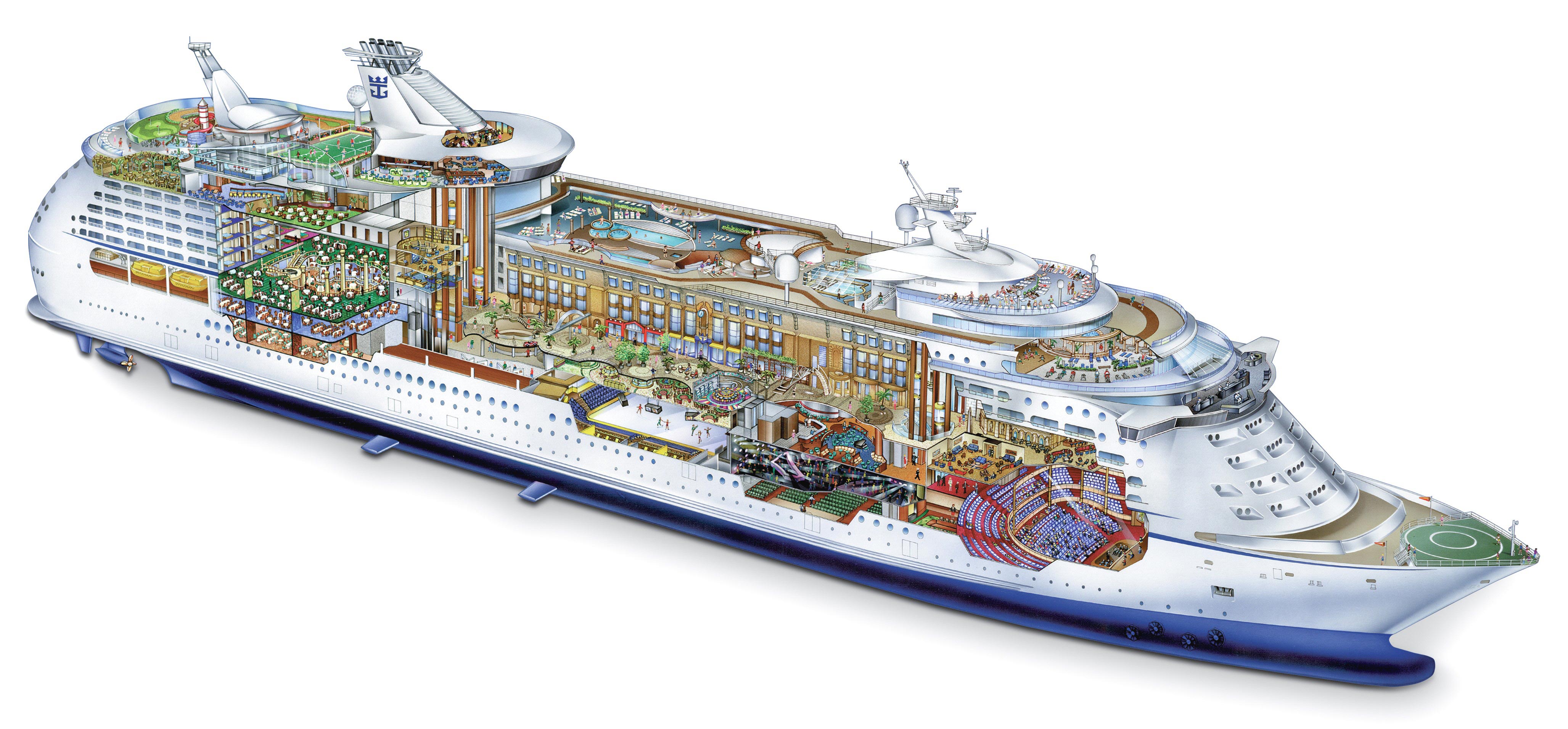 Royal Caribbean Voyager of the Seas cutaway