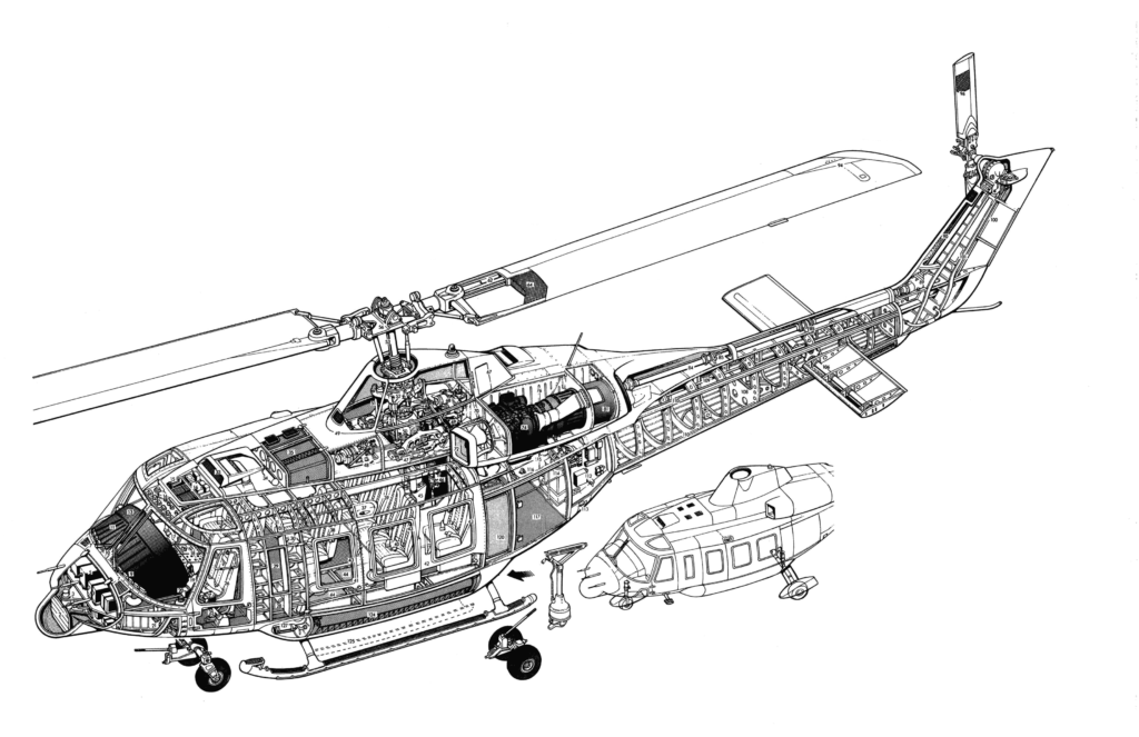 Helicopter Cutaway Drawings in High quality