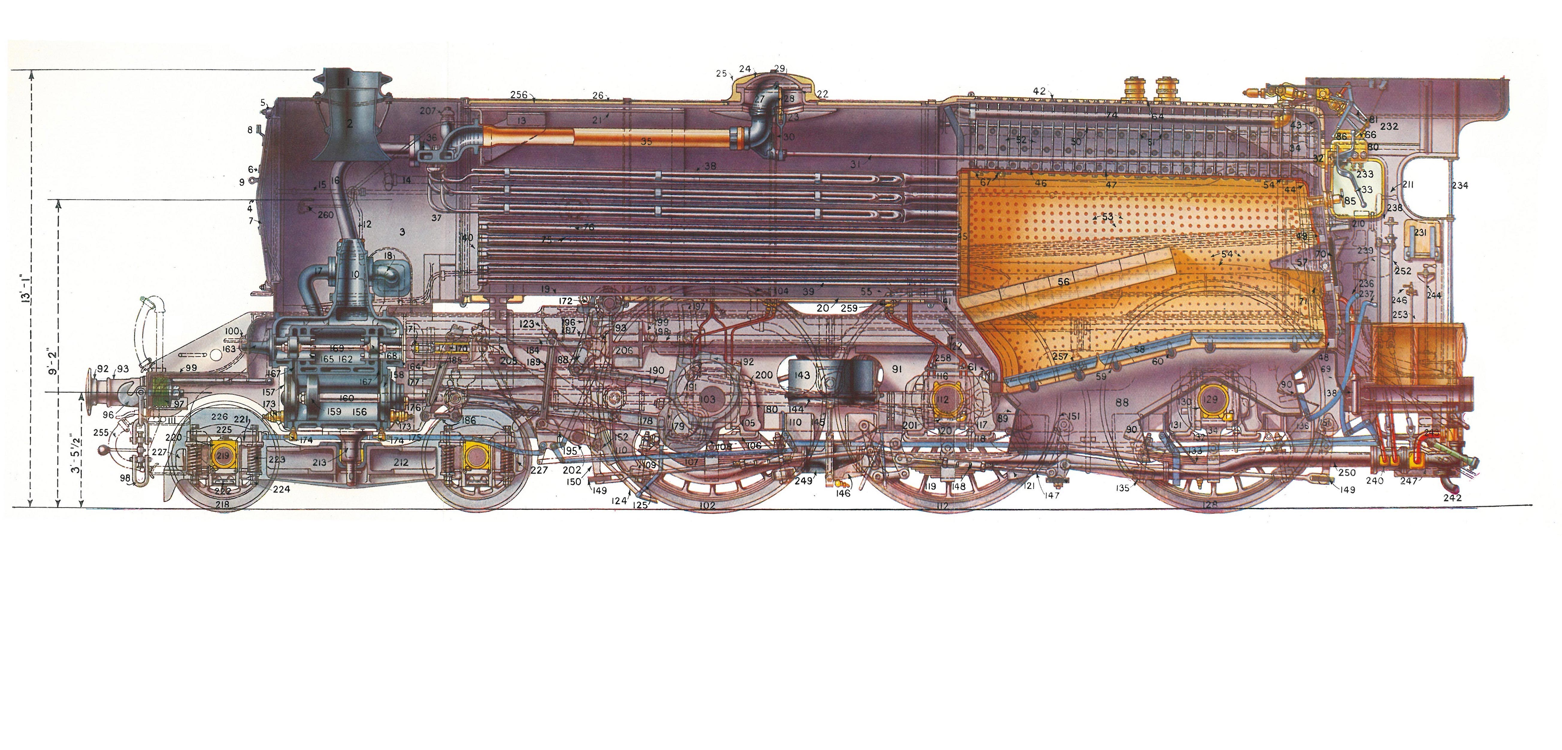 SR Lord Nelson class locomotive cutaway