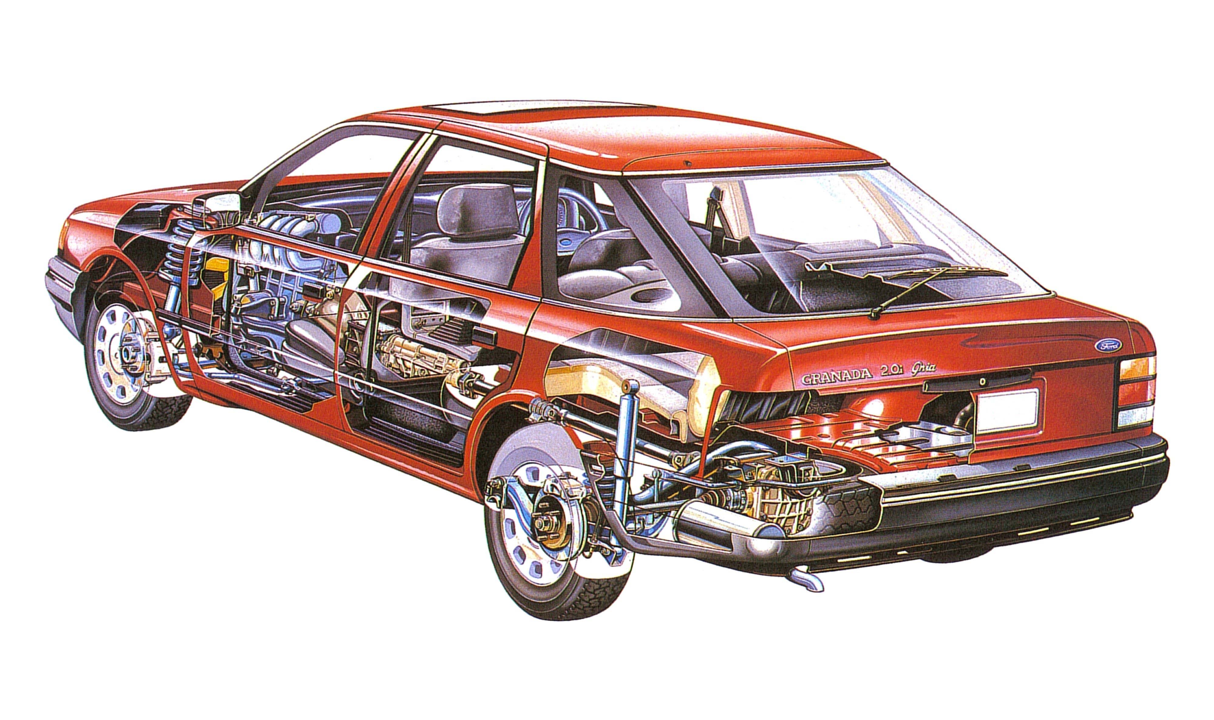 Ford Granada cutaway drawing
