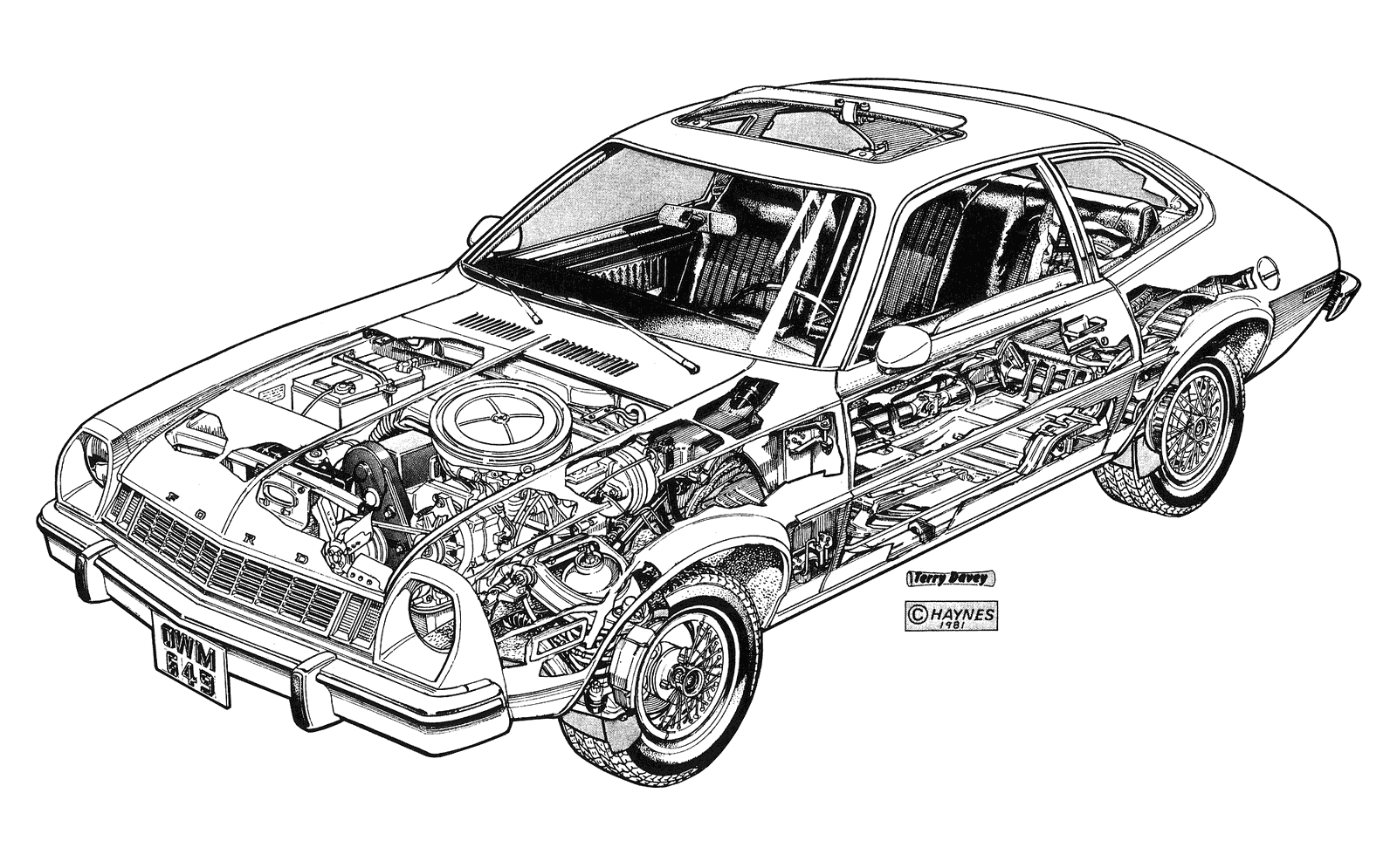 Ford Pinto cutaway drawing