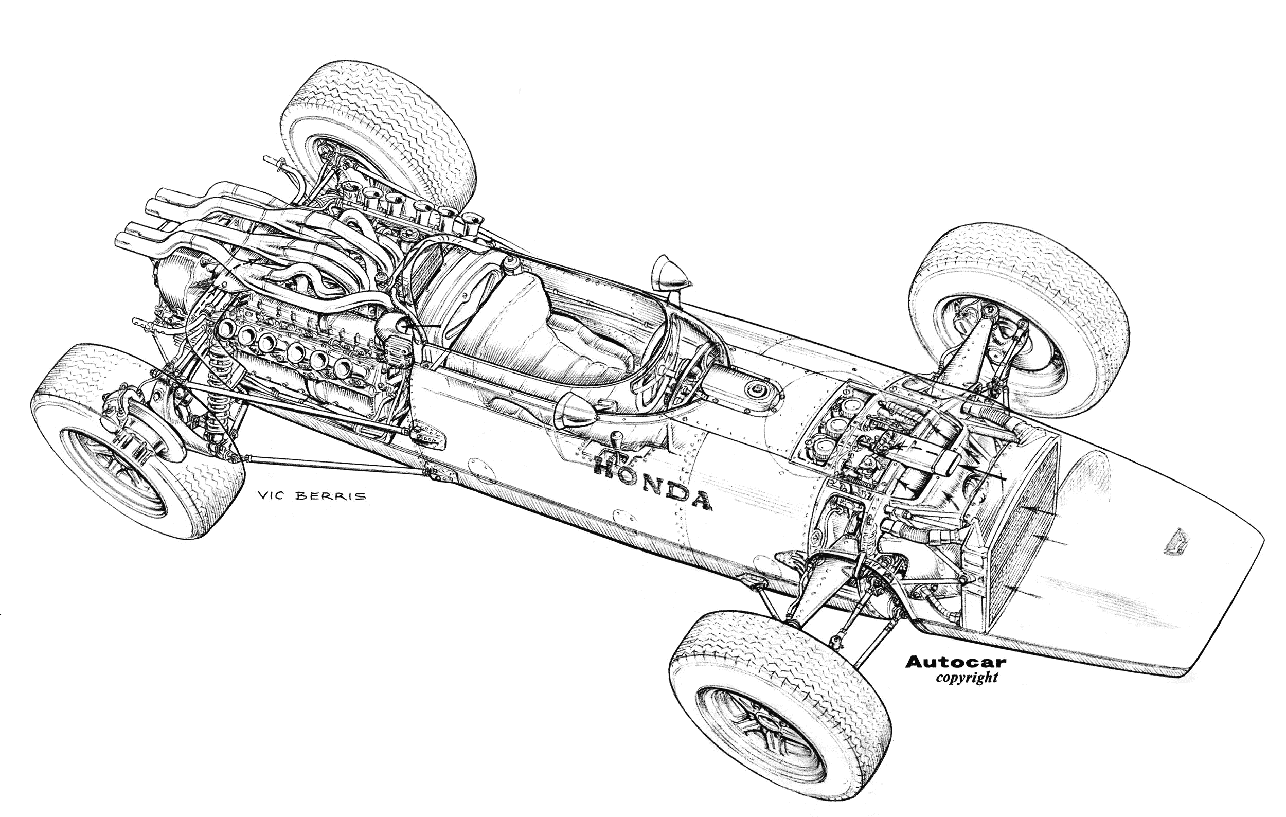 Honda RA273 cutaway drawing