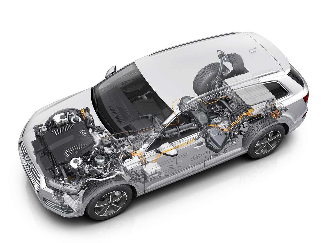 Audi q7 e-tron cutaway drawing
