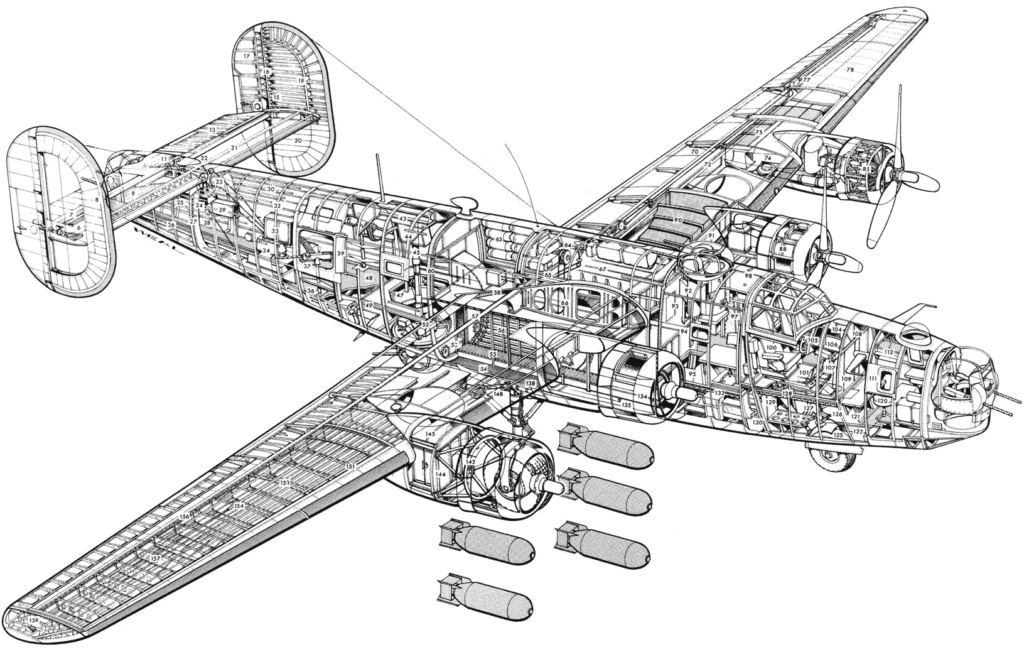 Heavy bomber Cutaway Drawings in High quality