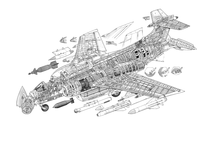 Maritime strike aircraft Cutaway Drawings in High quality