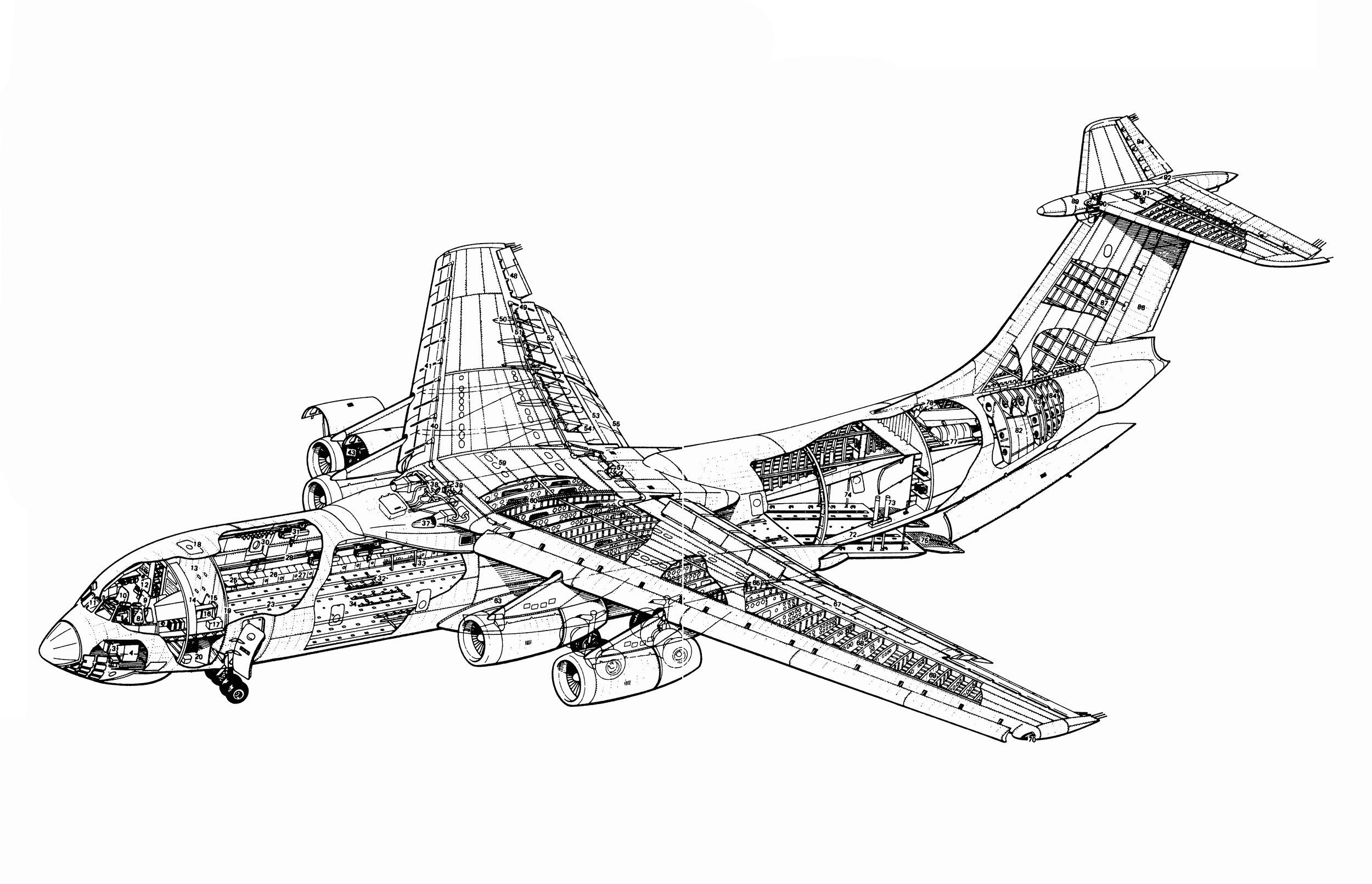 Ilyushin Il-76 cutaway drawing