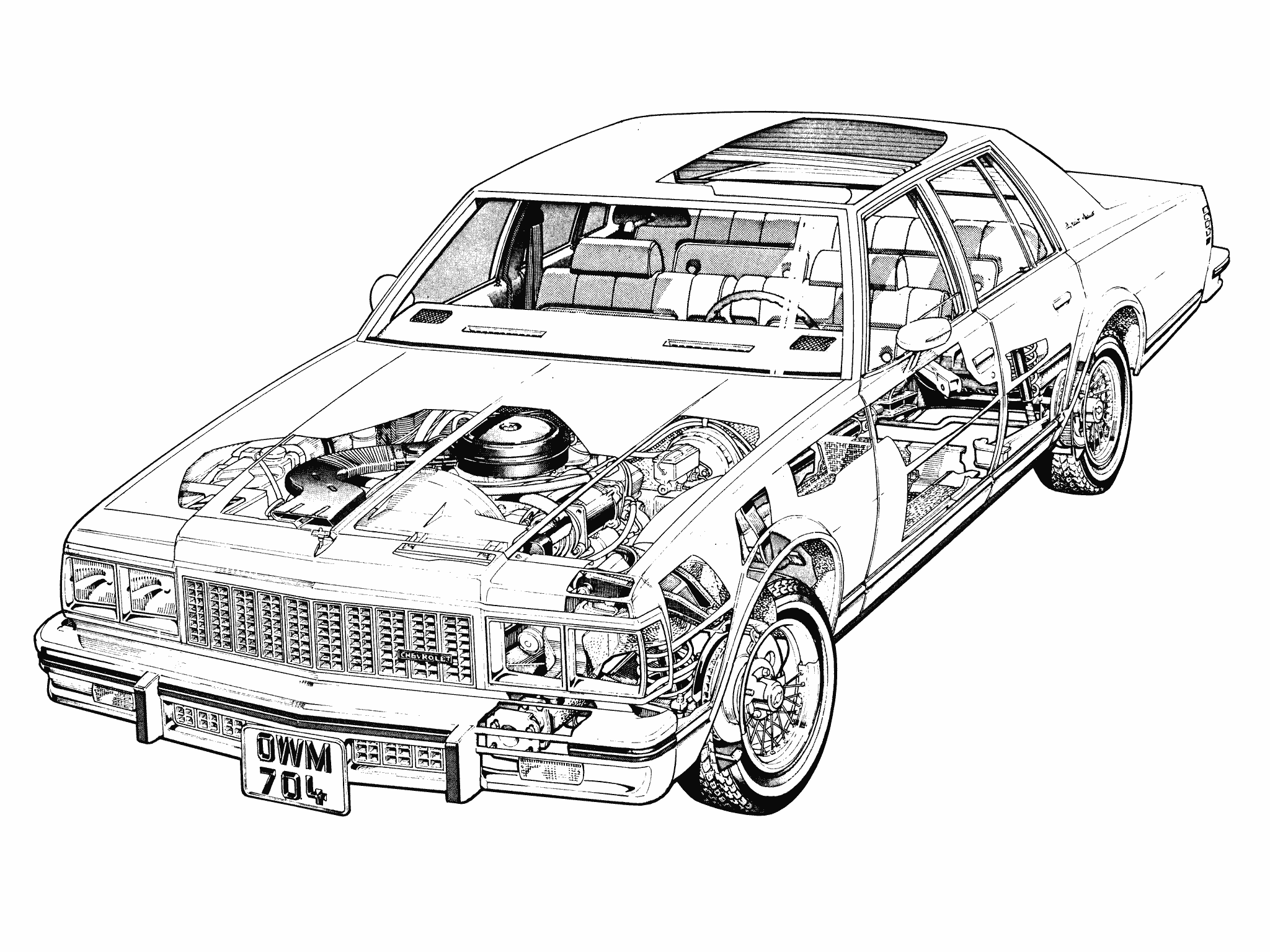 Chevrolet Caprice cutaway drawing