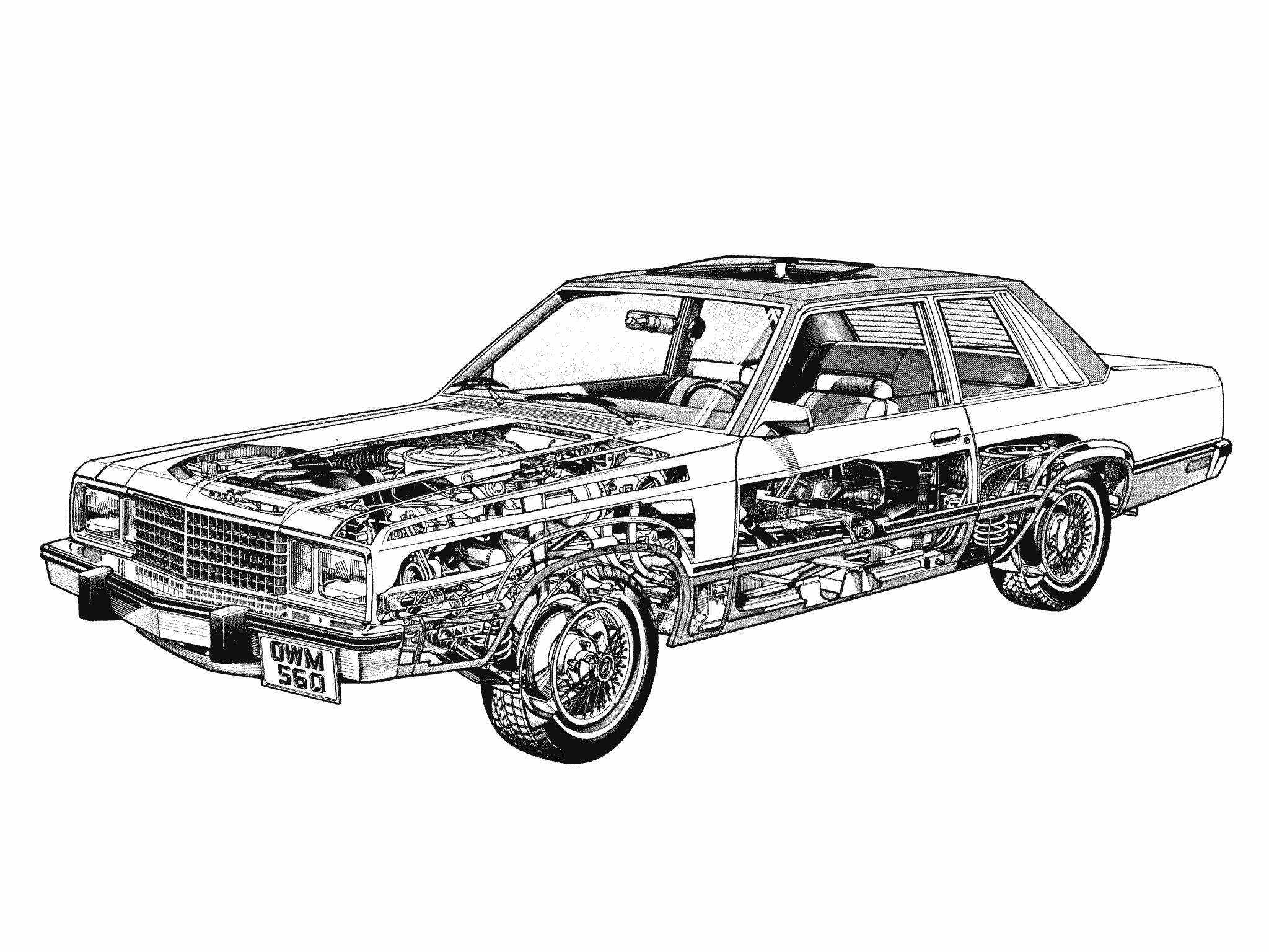 Ford Fairmont cutaway drawing
