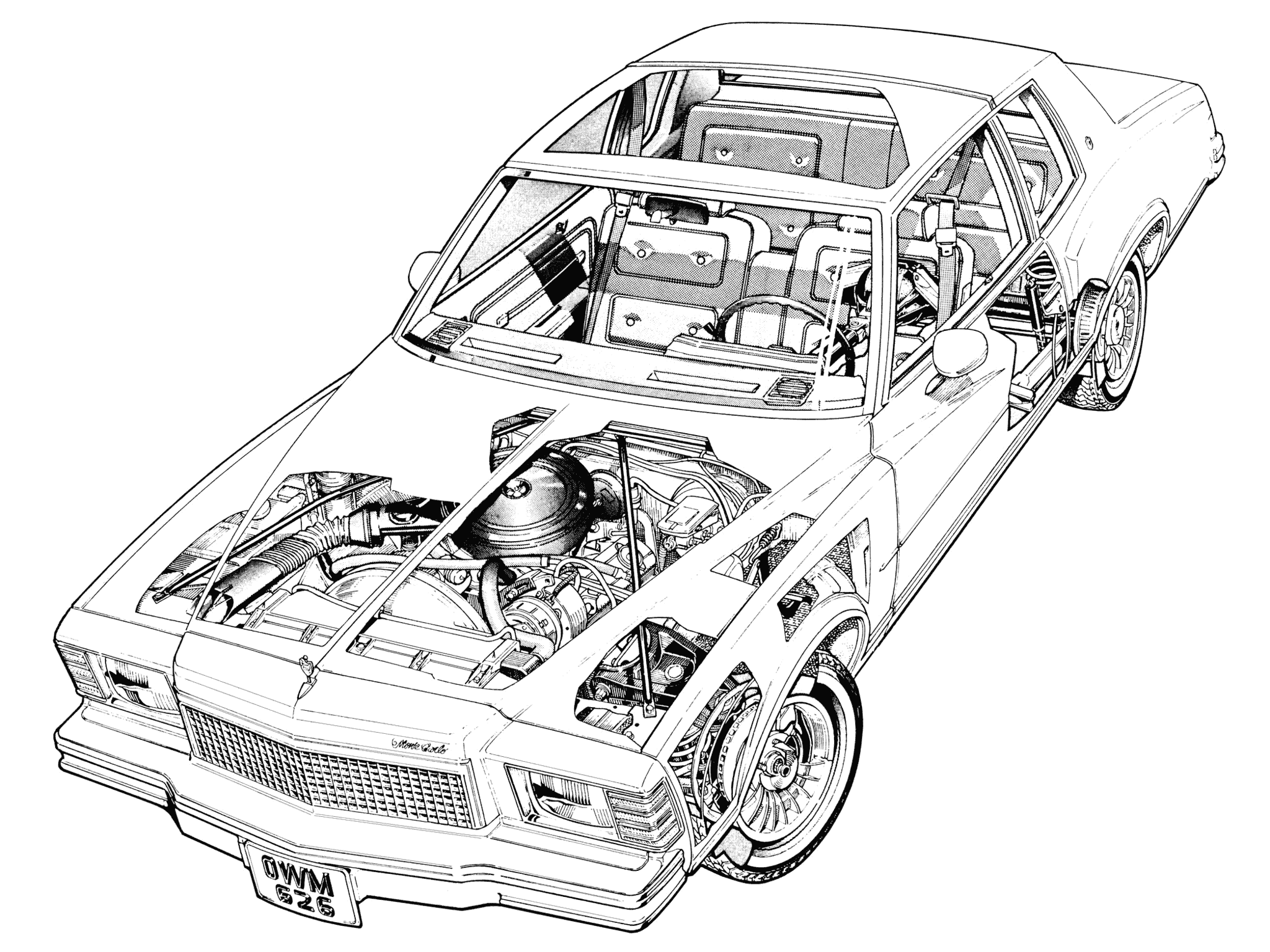 Chevrolet Monte Carlo cutaway