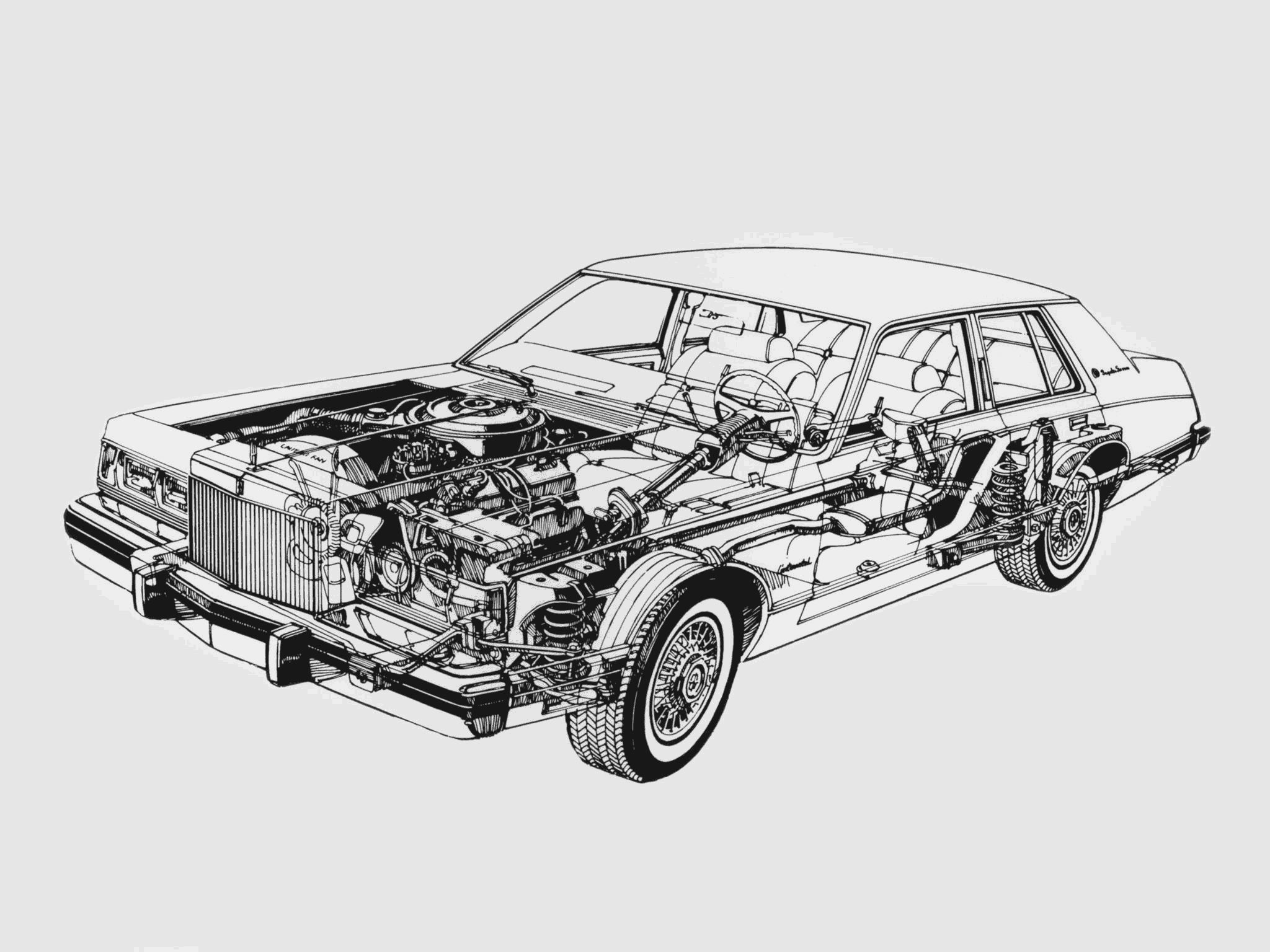 Lincoln Continental cutaway drawing