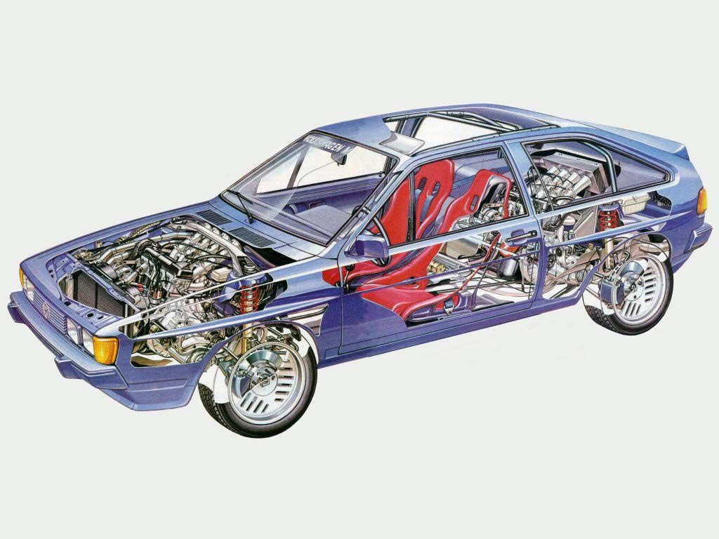 Volkswagen Scirocco cutaway drawing
