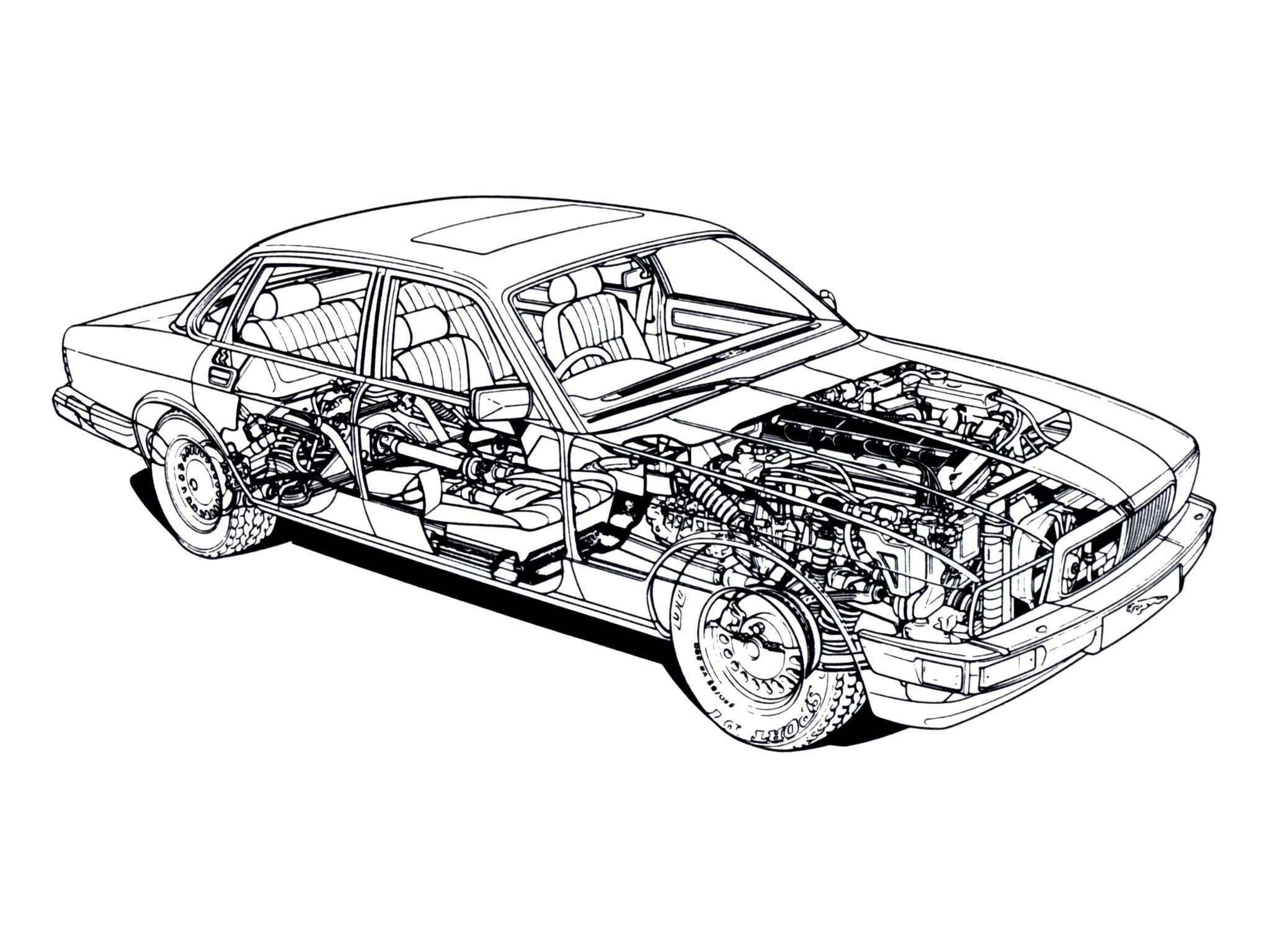 Jaguar Sovereign cutaway drawing