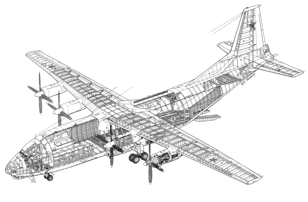 Antonov Cutaway Drawings In High Quality