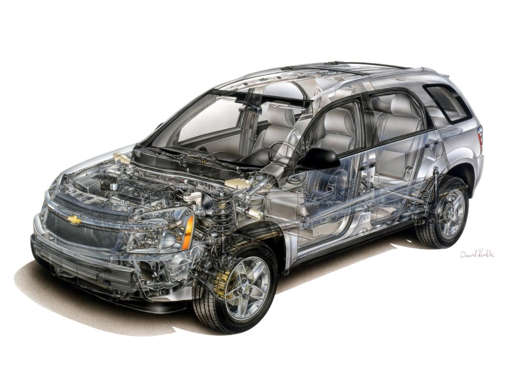 Chevrolet Equinox 2005 Cutaway Drawing in High quality