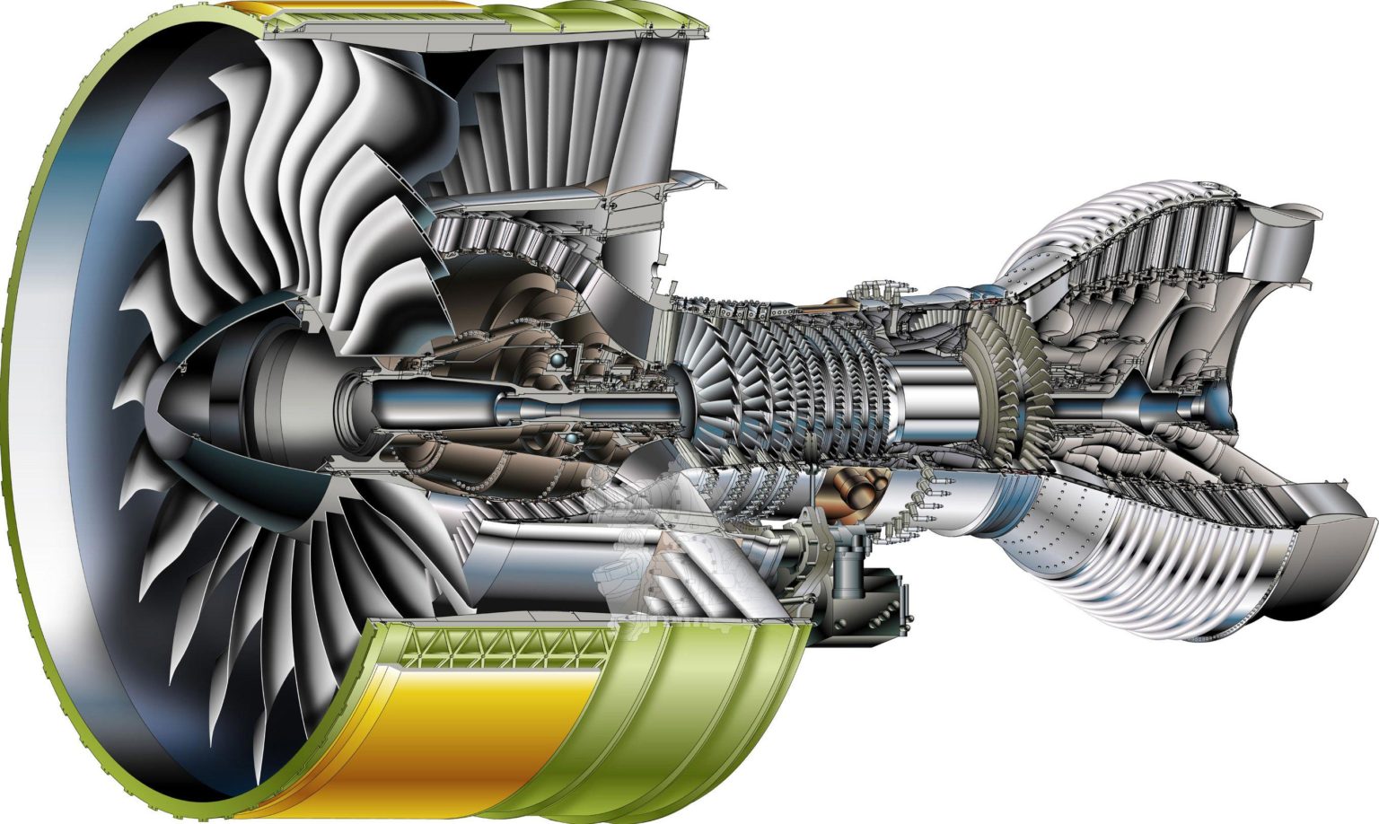 Aircraft Engine Cutaway Drawings In High Quality