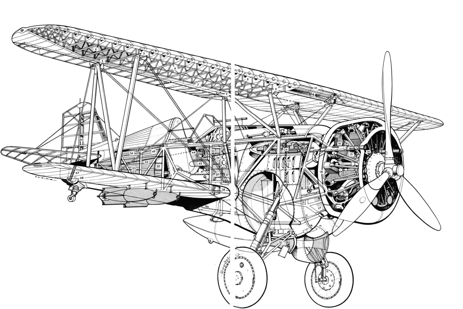 Curtiss Cutaway Drawings in High quality