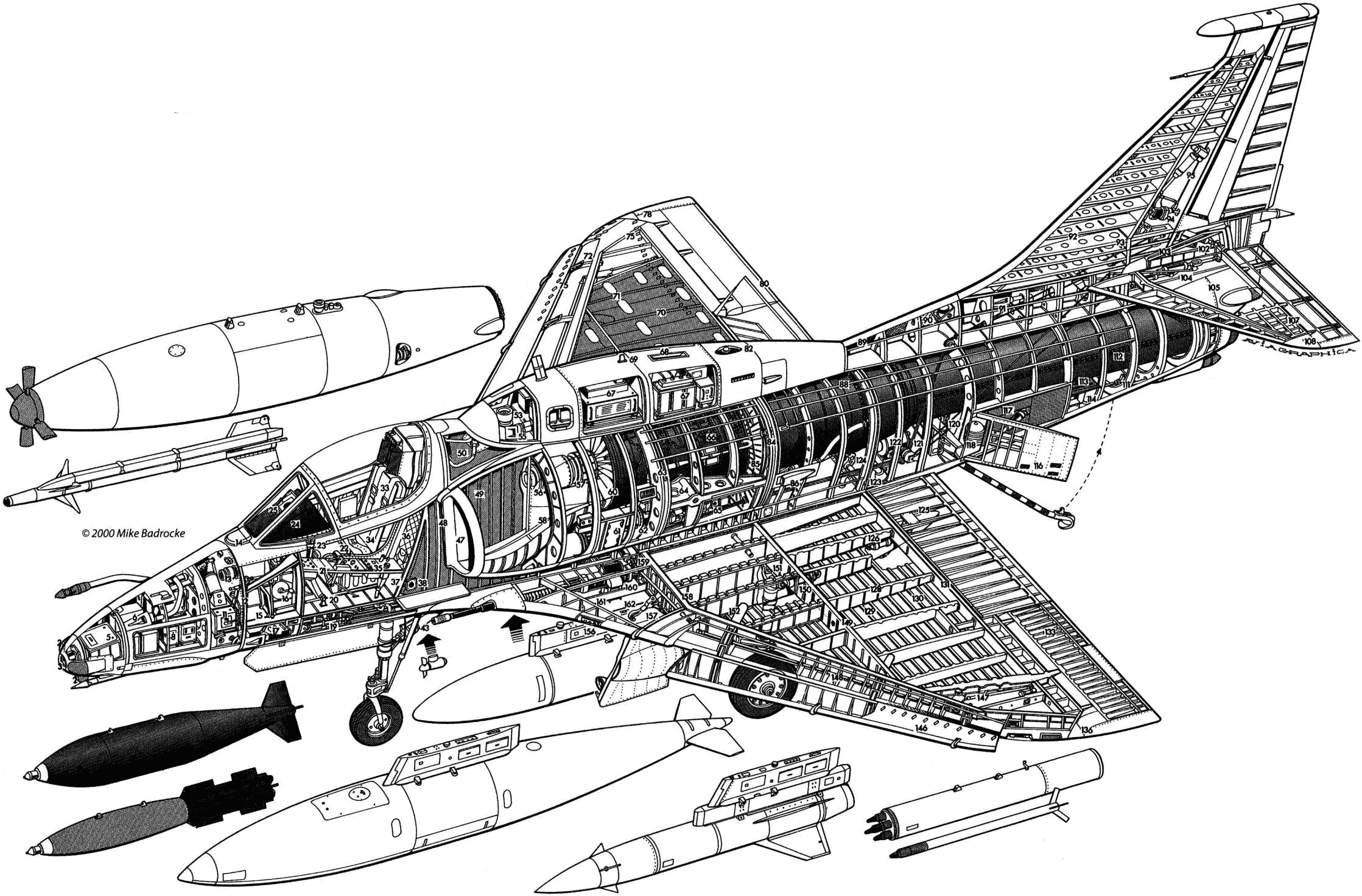 A-4 Skyhawk cutaway drawing