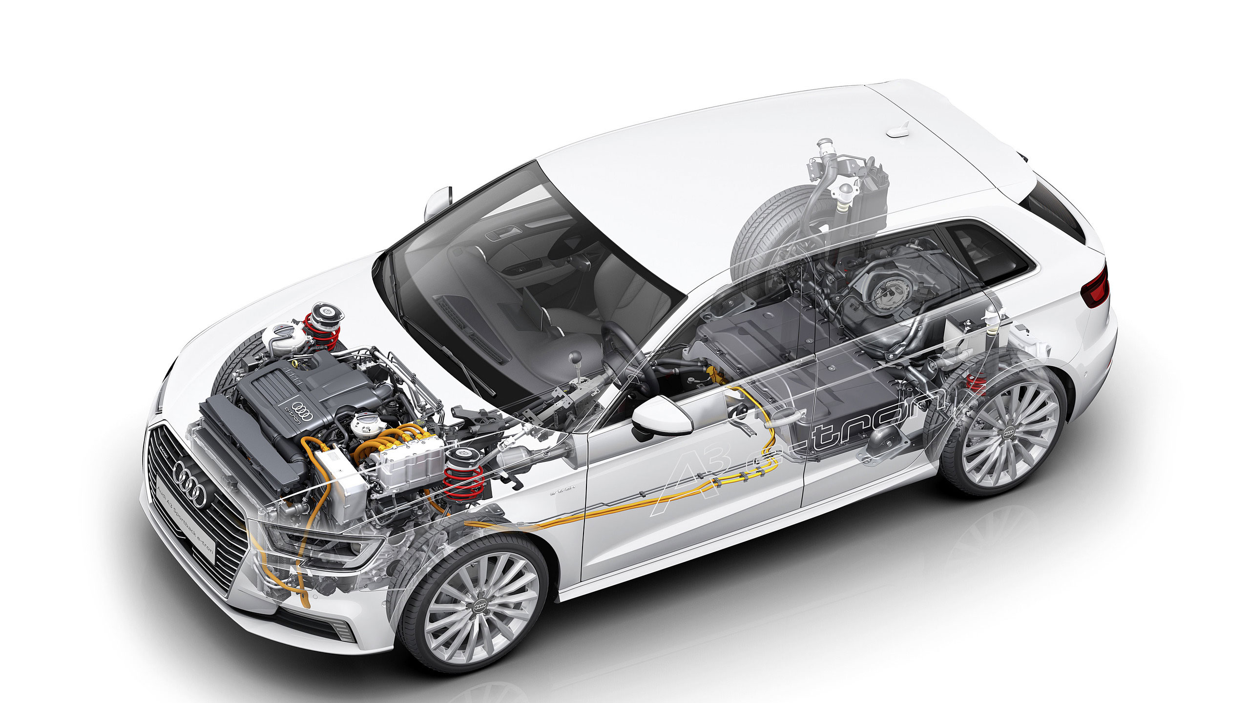 Audi A3 Sportback e-tron cutaway drawing