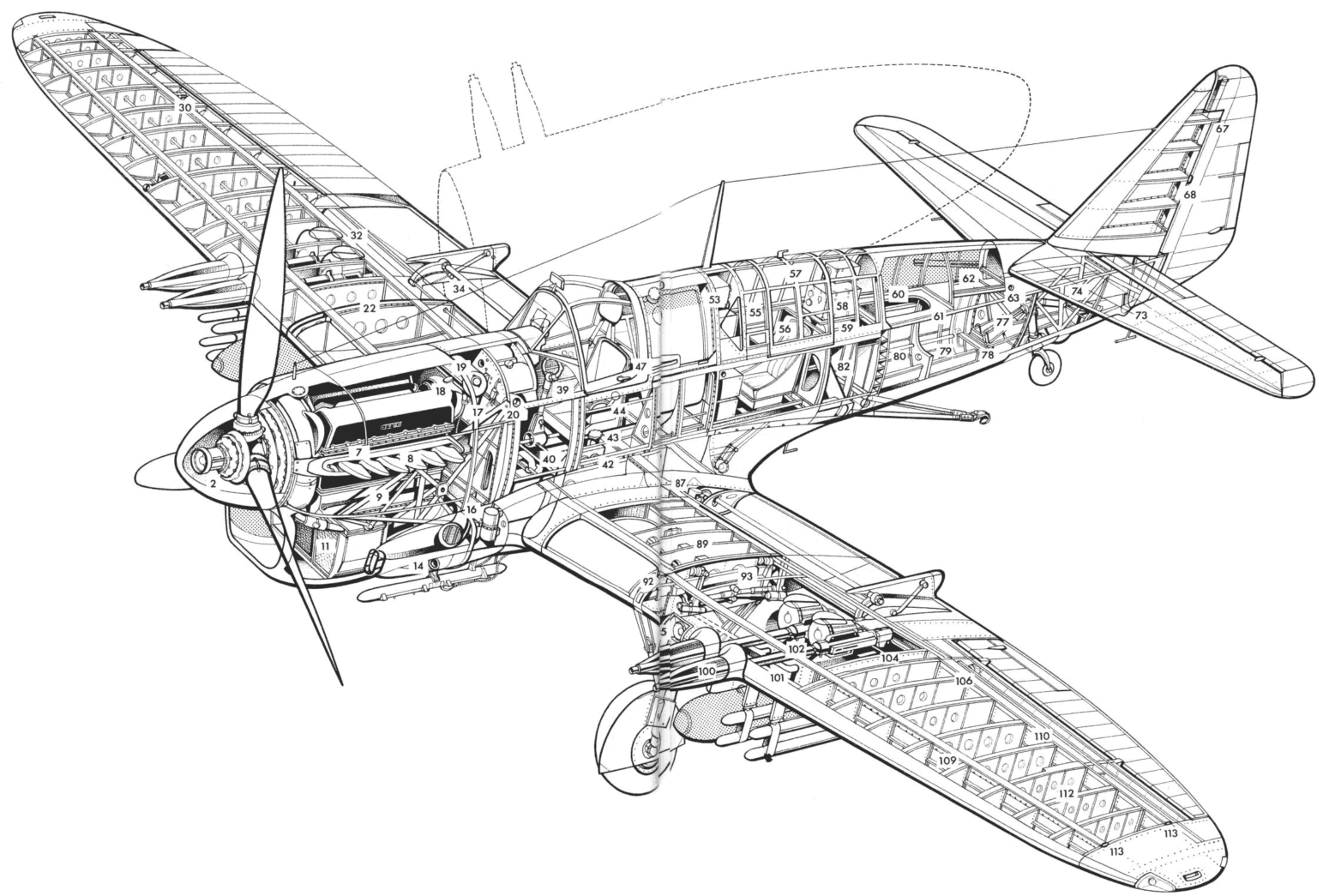 Aircraft Cutaway Drawings in High quality