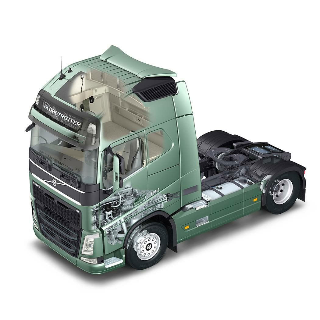 Volvo FH truck cutaway drawing
