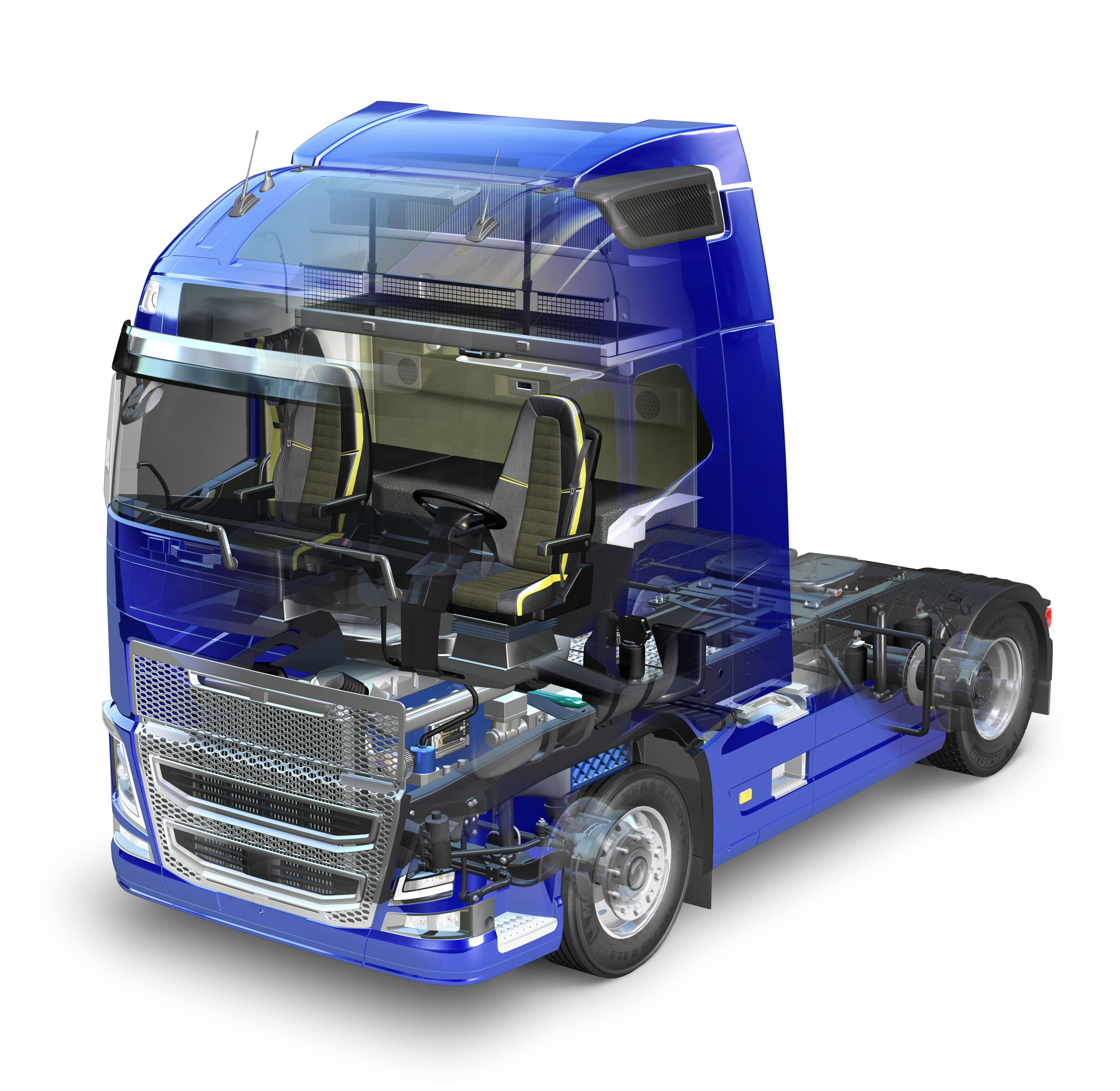 Volvo FH truck cutaway drawing
