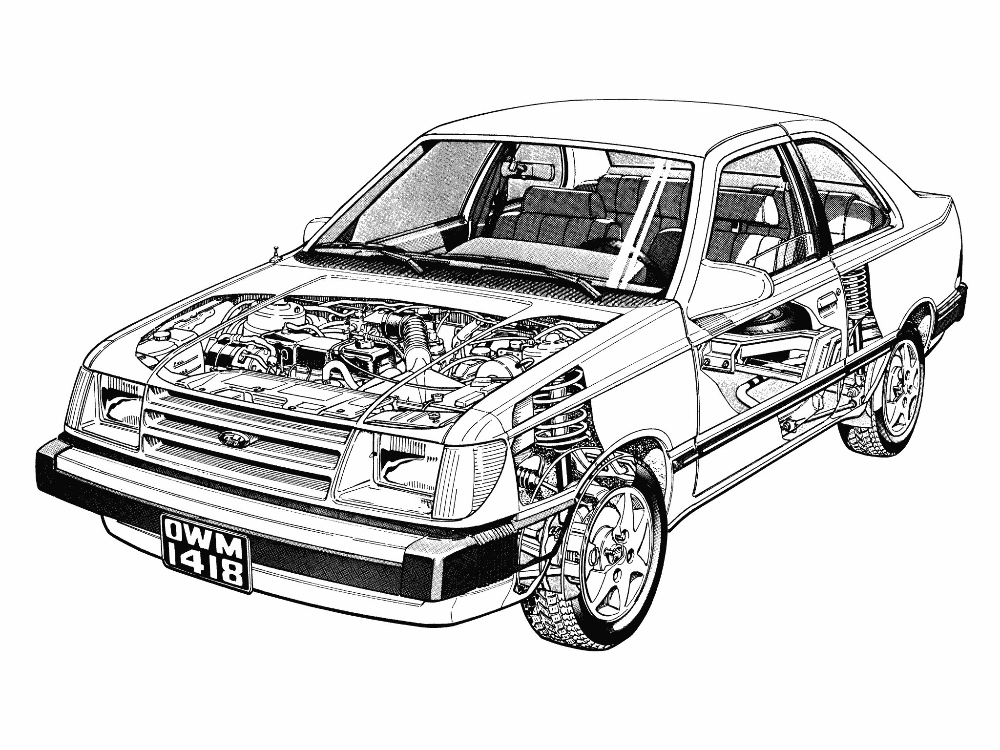 Ford Tempo cutaway drawing