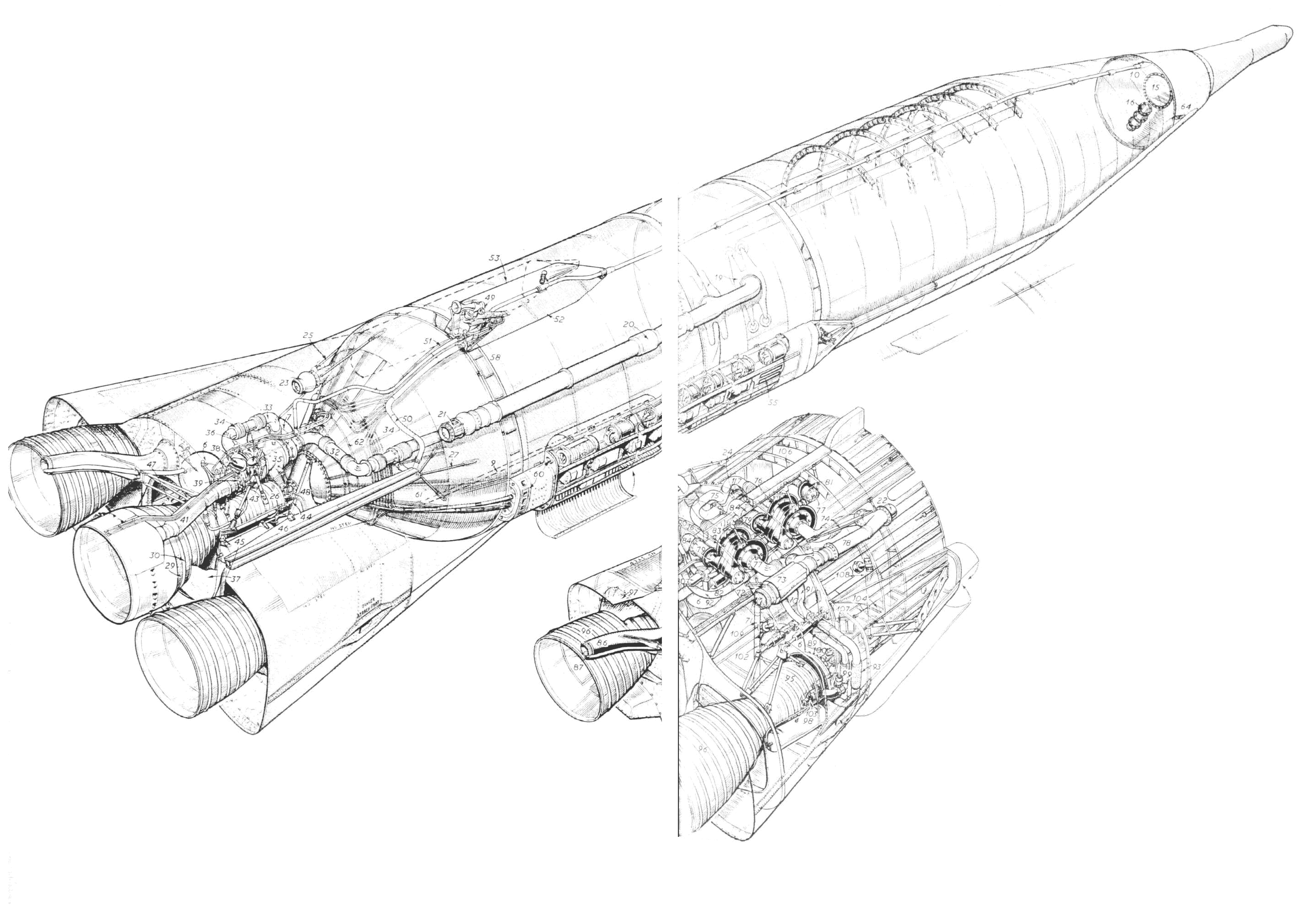 SM-65 Atlas cutaway drawing