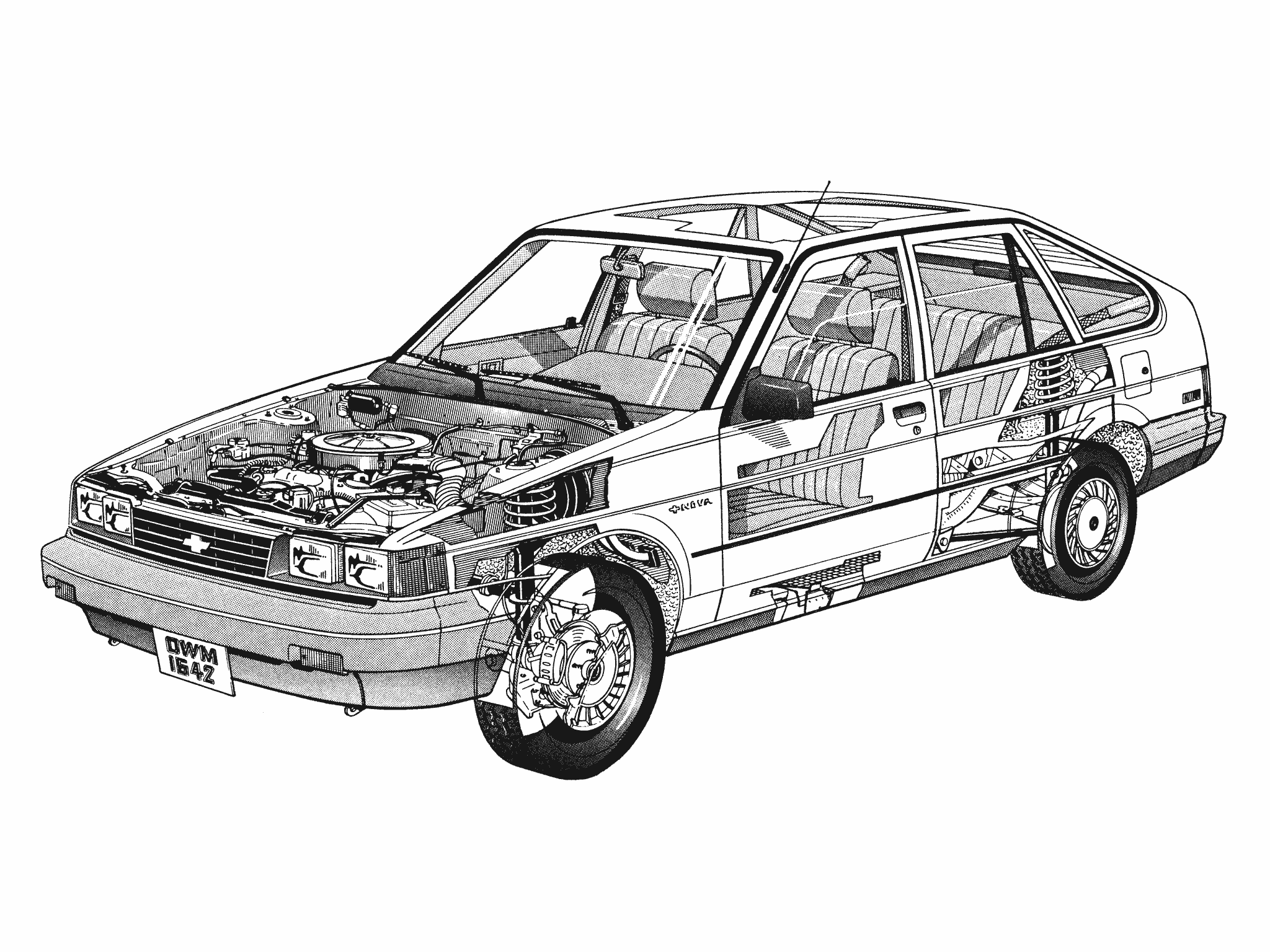 Chevrolet Nova cutaway drawing