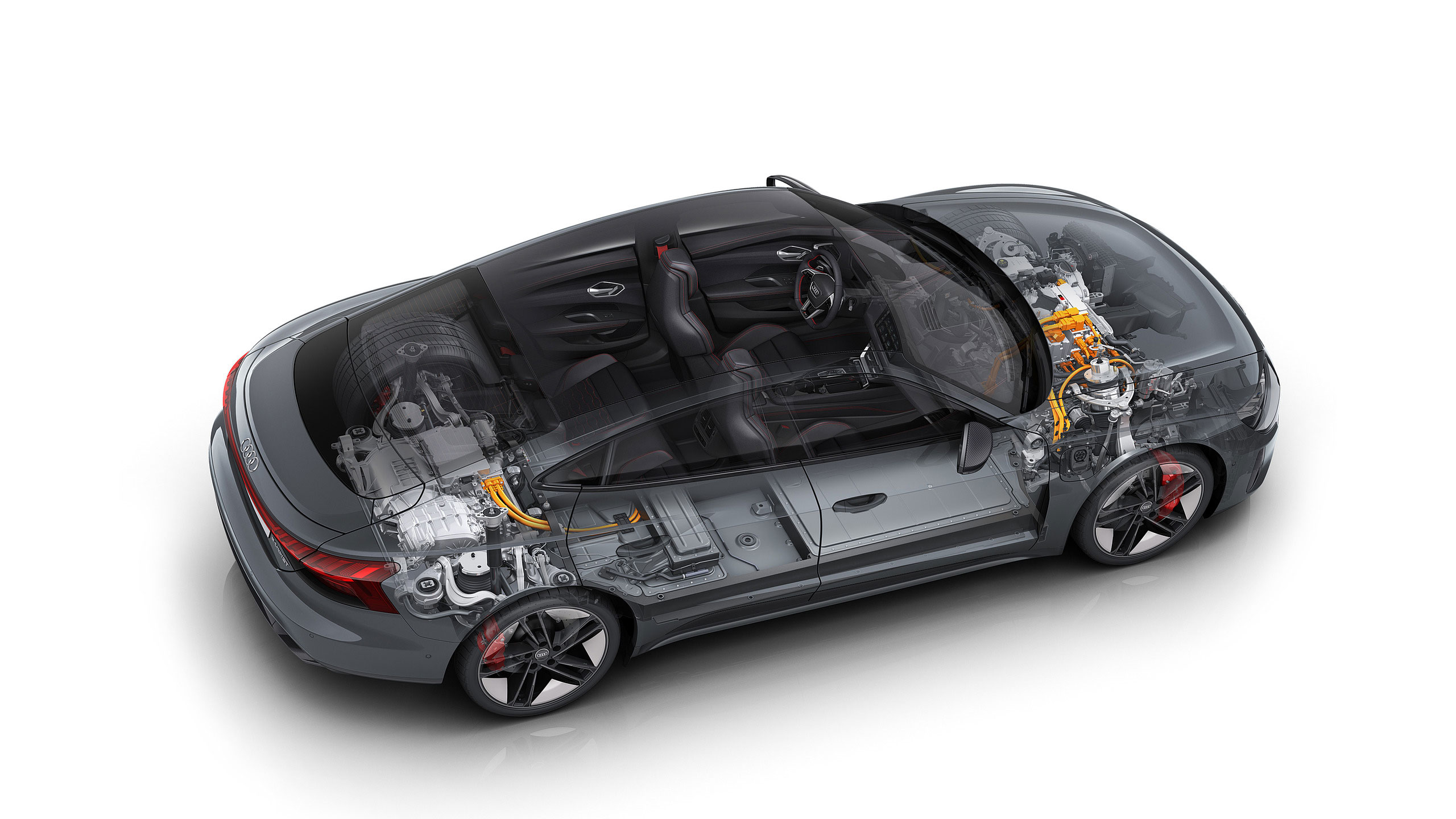 Audi RS E-tron GT cutaway drawing