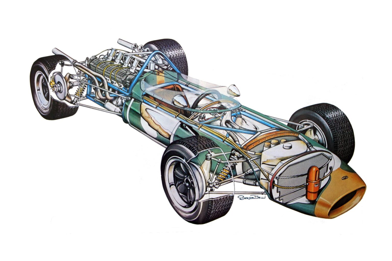 Ferrari 166 Cutaway