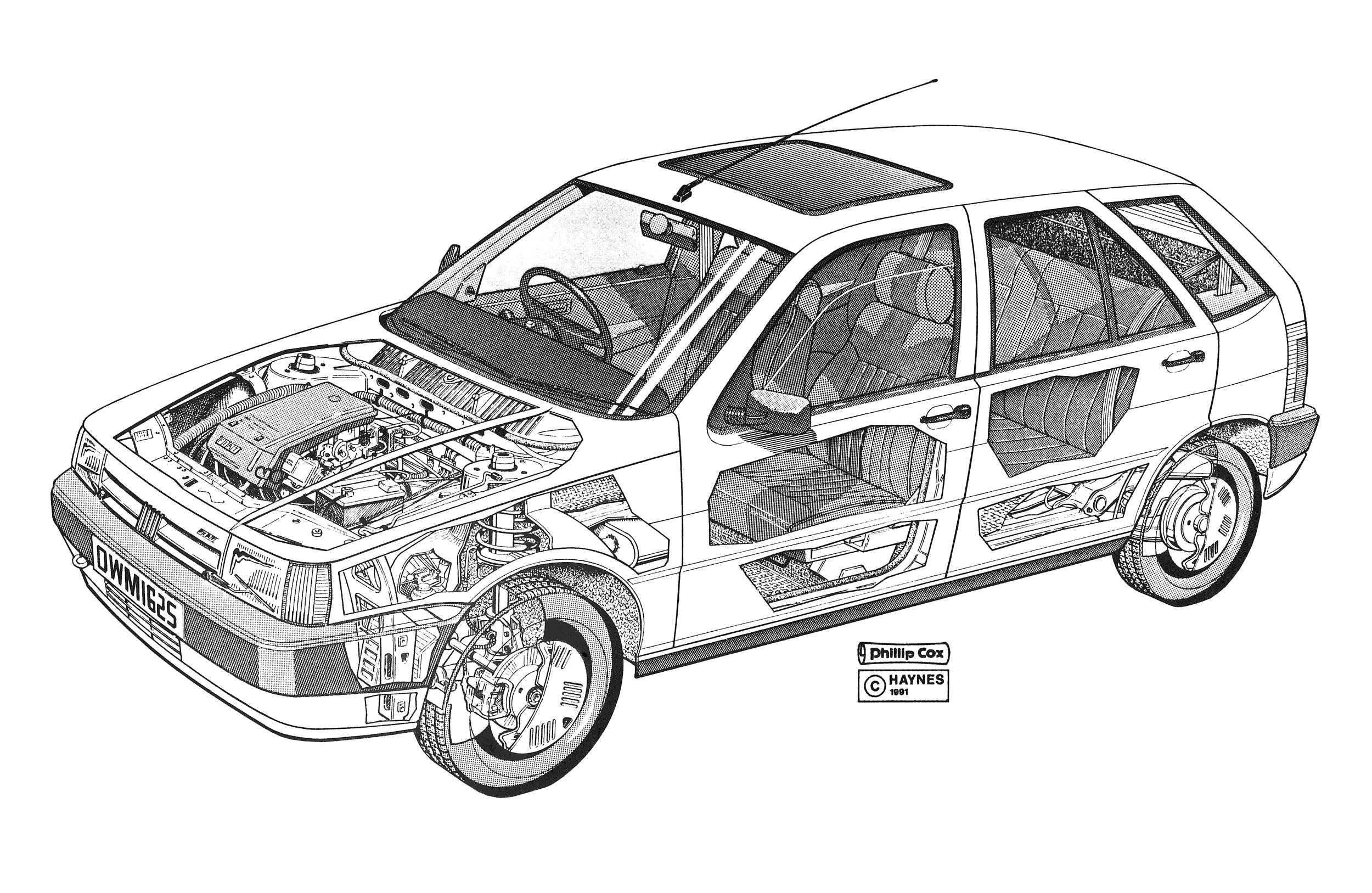 Fiat Tipo 160 cutaway drawing