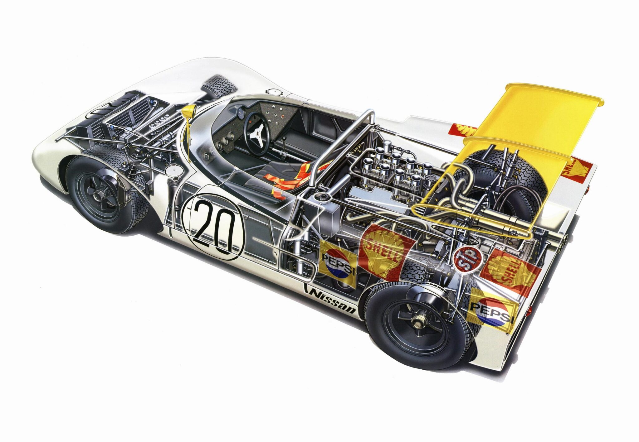 Ferrari 166 Cutaway