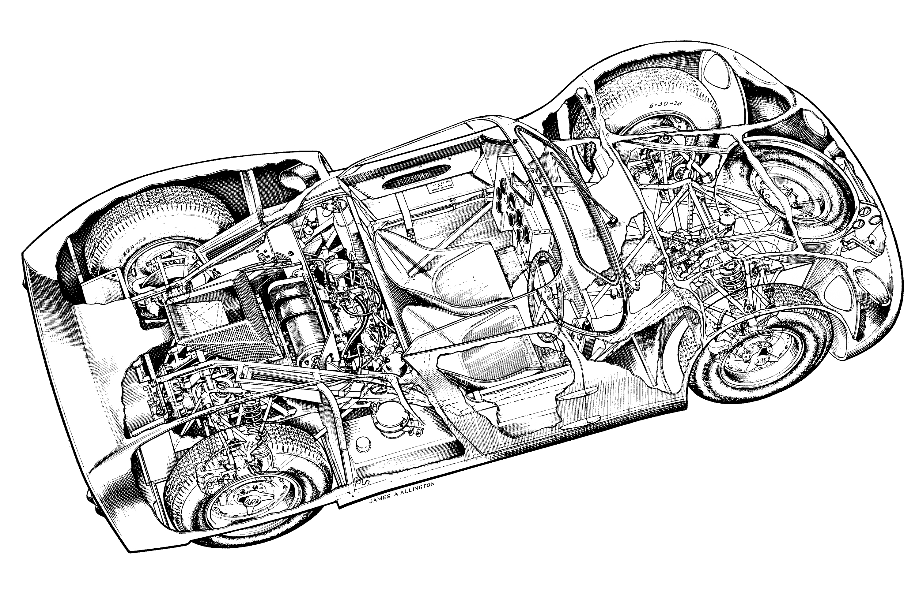 Rover-BRM cutaway drawing