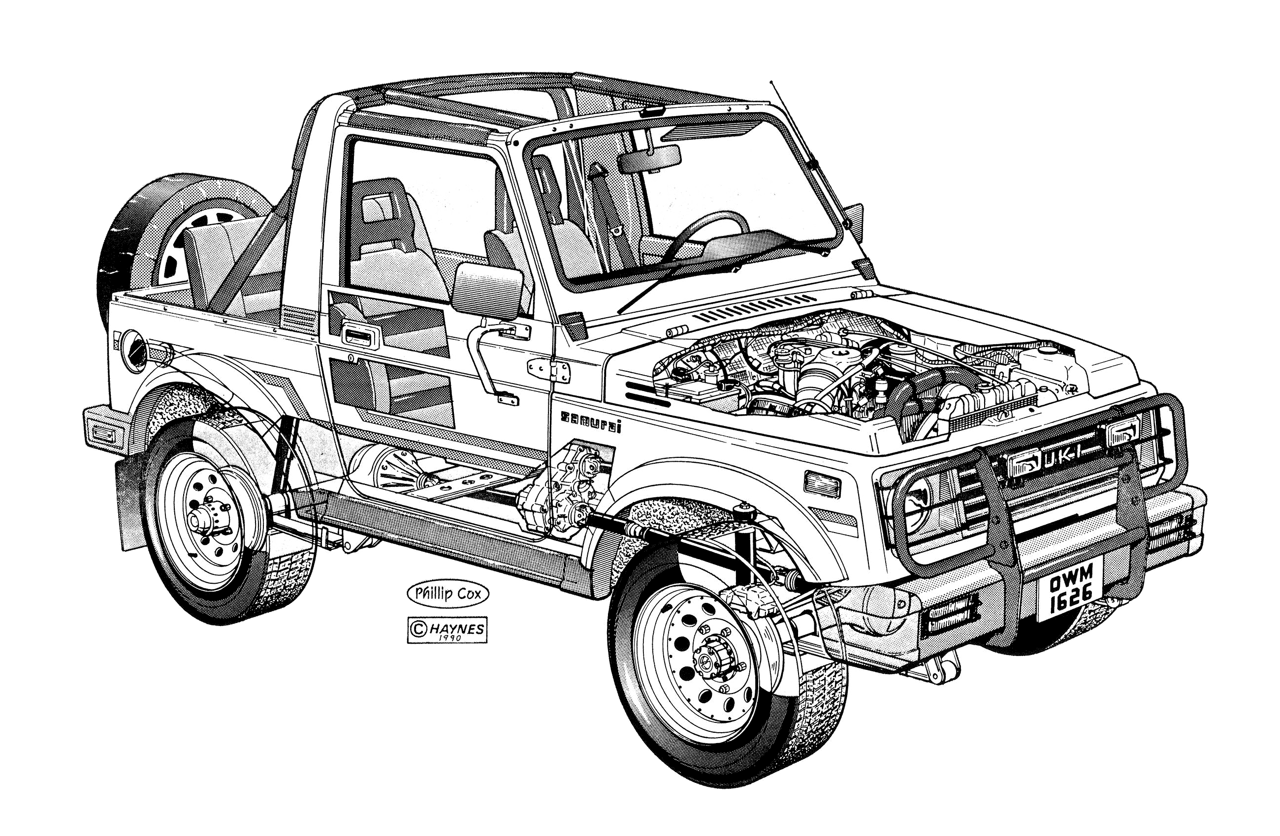 Suzuki Jimny cutaway drawing