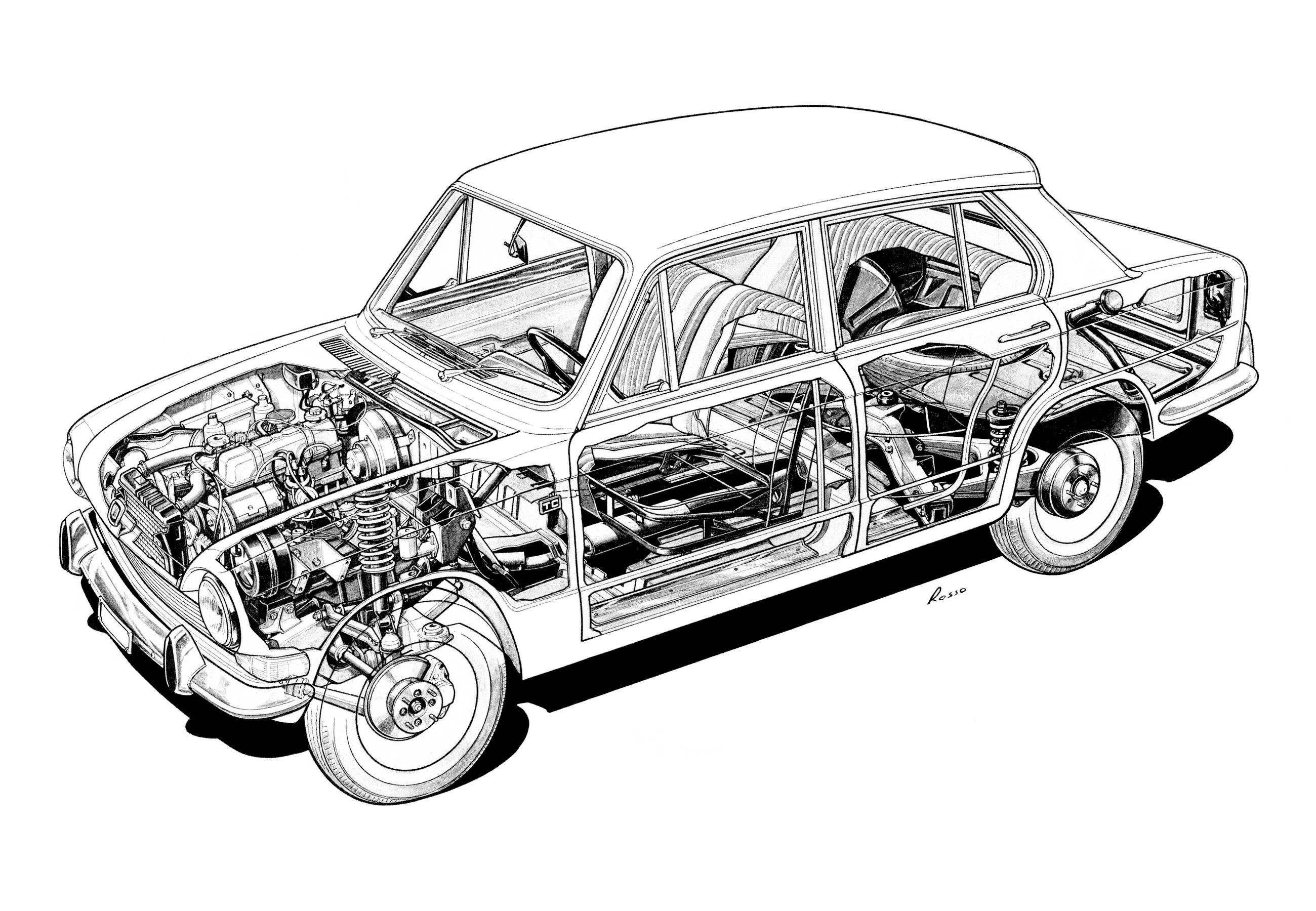 Triumph 1300 cutaway drawing