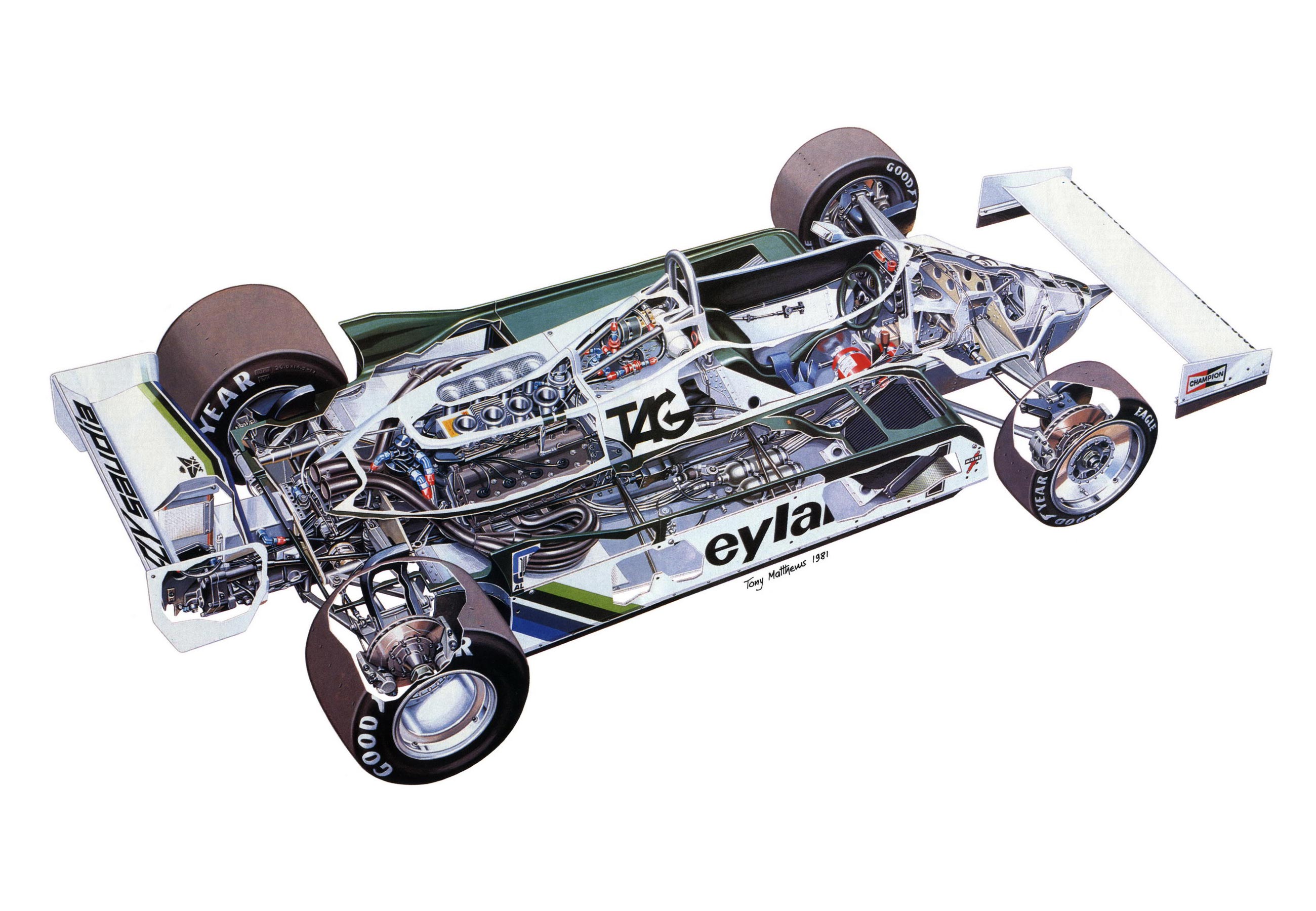 Williams FW07 cutaway drawing