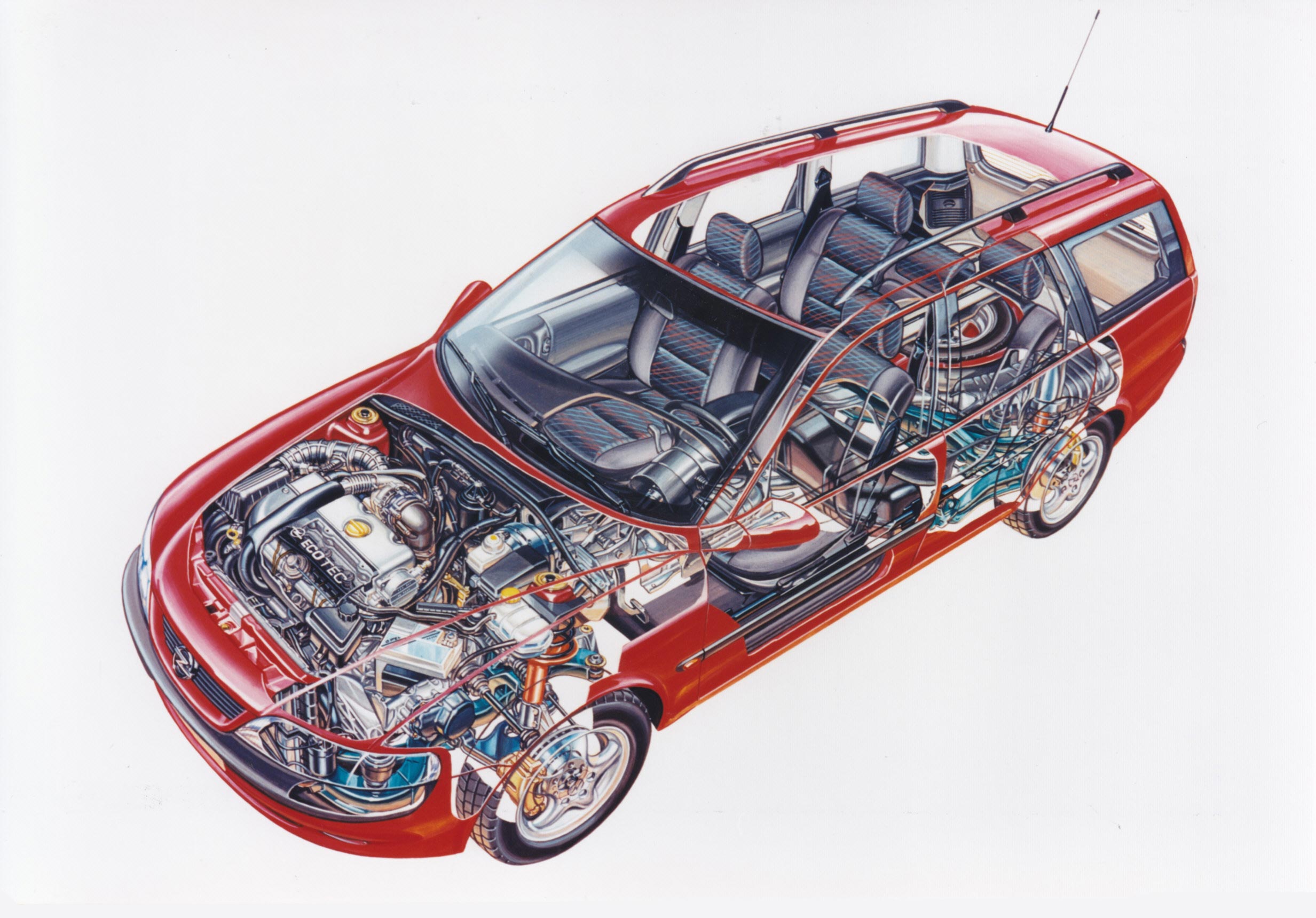 Opel Vectra Caravan cutaway drawing