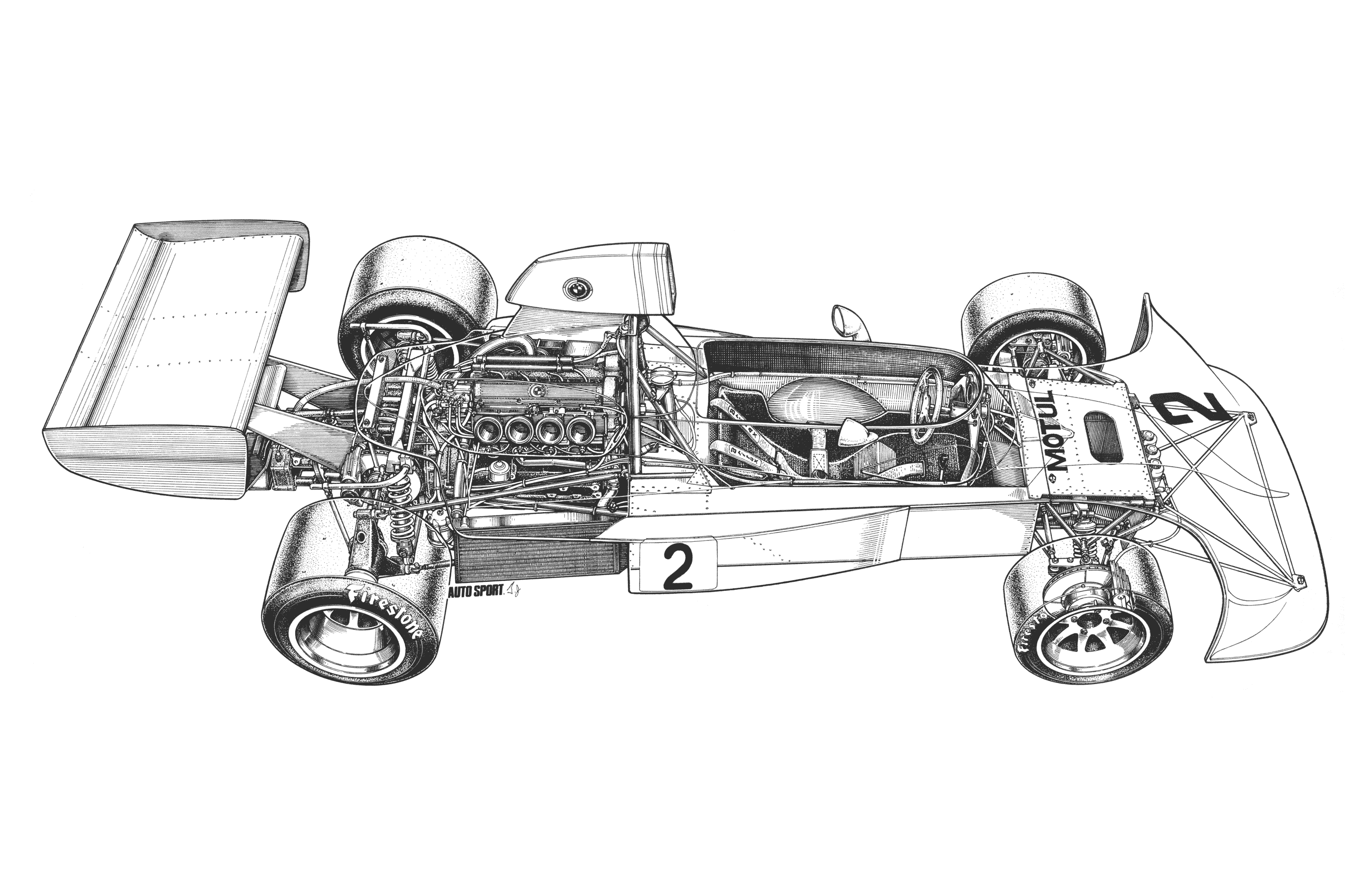 Osella FA2-74 cutaway drawing