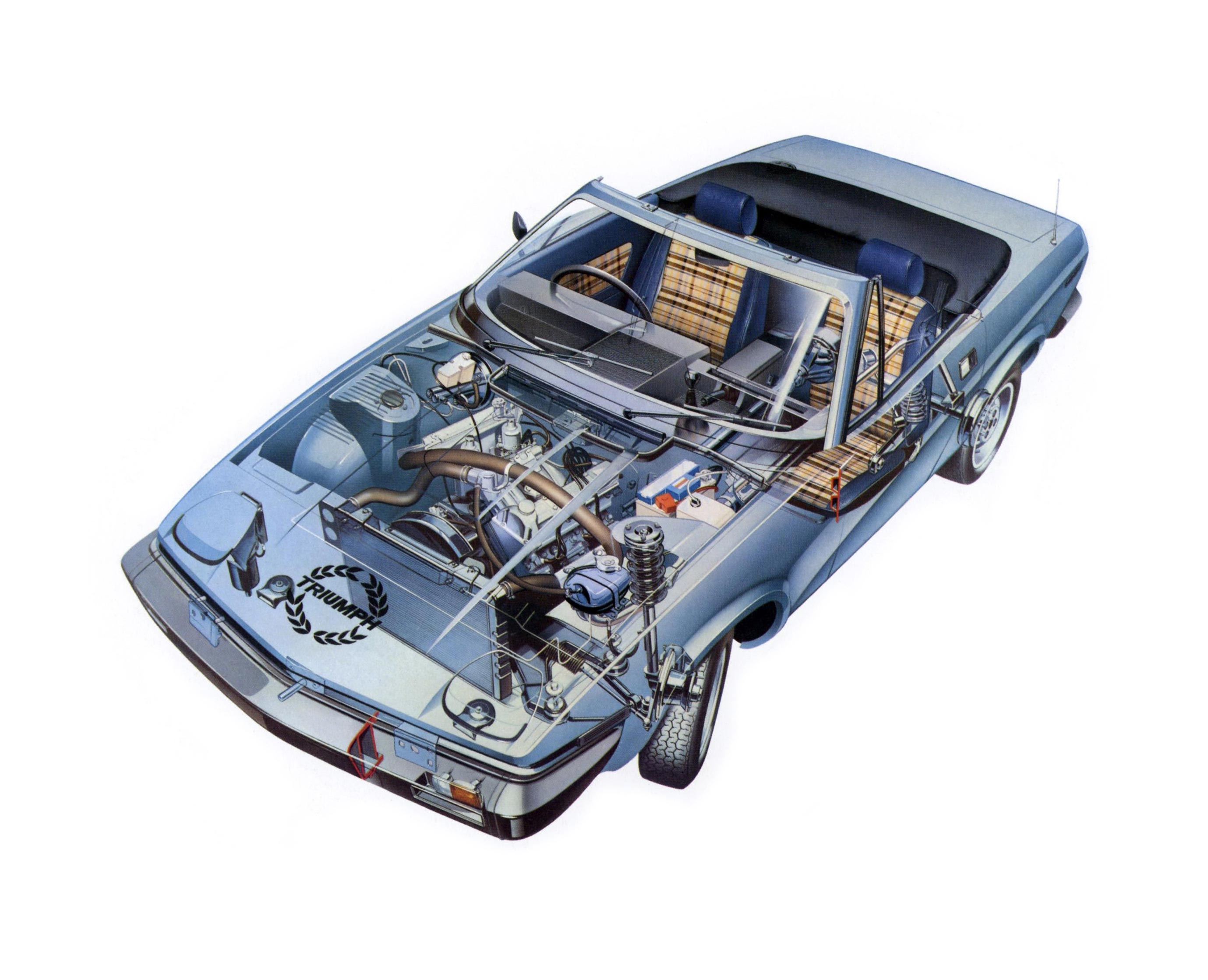 Triumph TR7 Roadster cutaway drawing