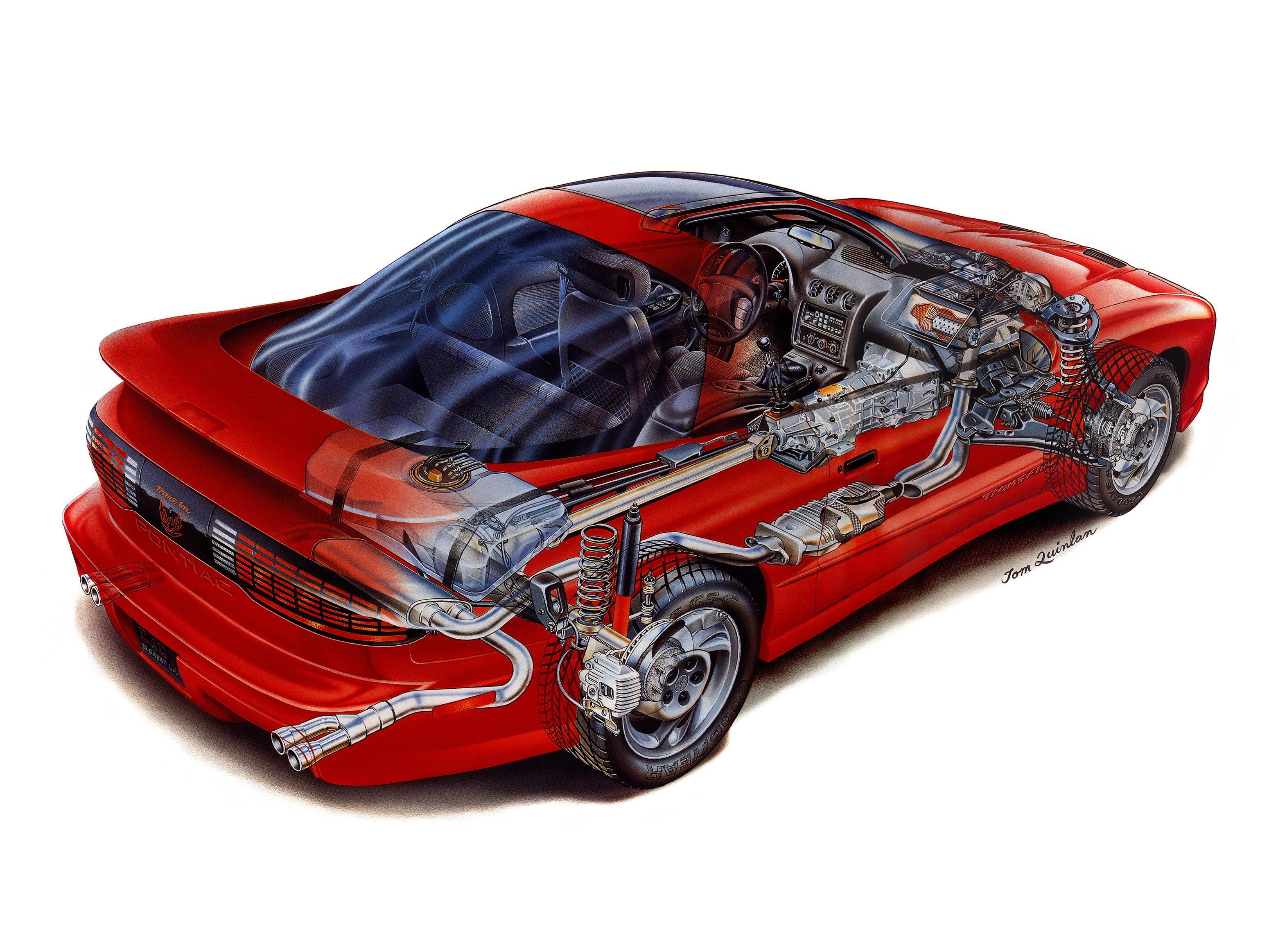 Pontiac Firebird Trans Am cutaway drawing