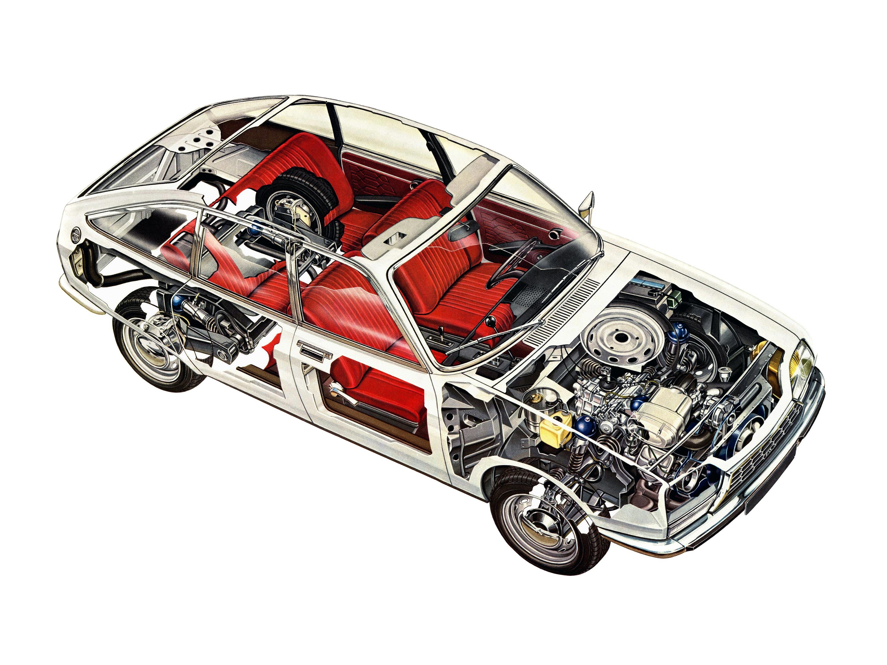 Citroën GS cutaway drawing