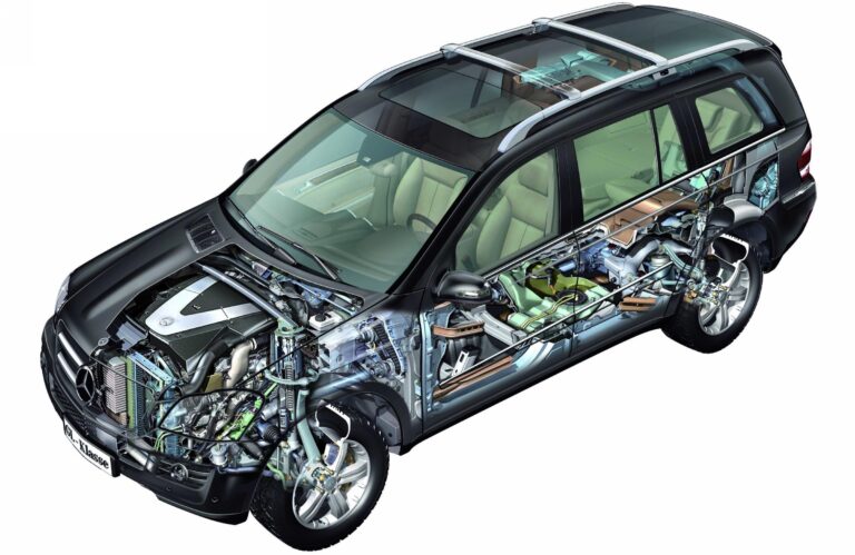 Mercedes-Benz GL-class 2006 Cutaway Drawing in High quality