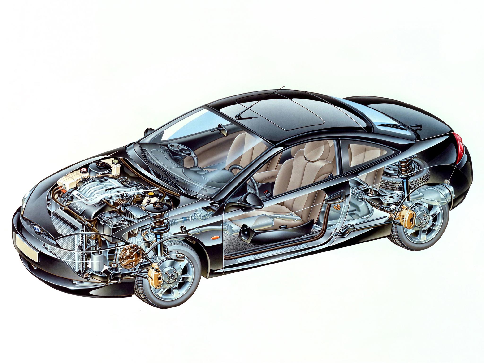 Ford Cougar cutaway drawing